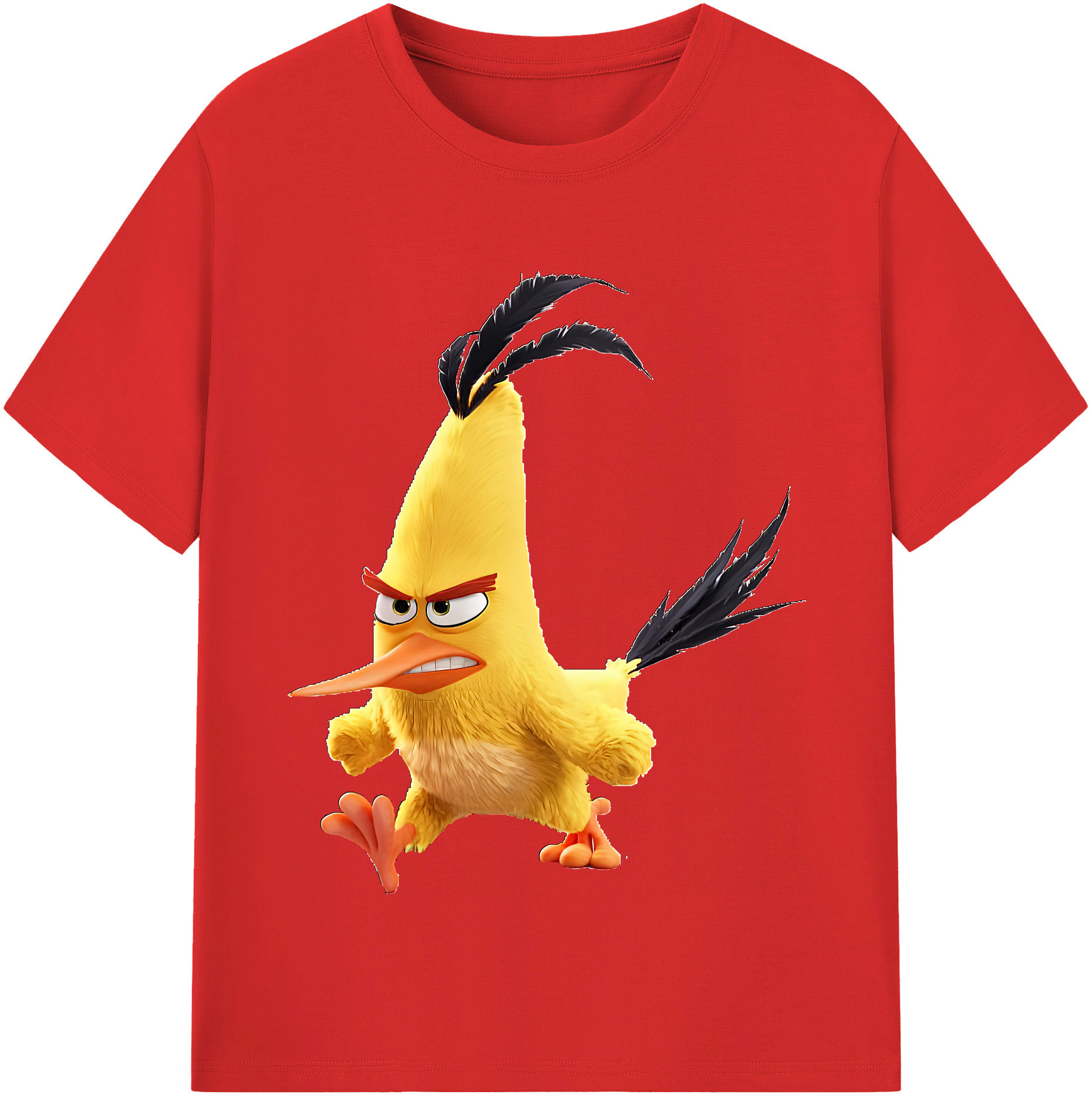 （画像用） Angry Birds アングリーバード レディースカジュアルプリントTシャツ（綿100％）