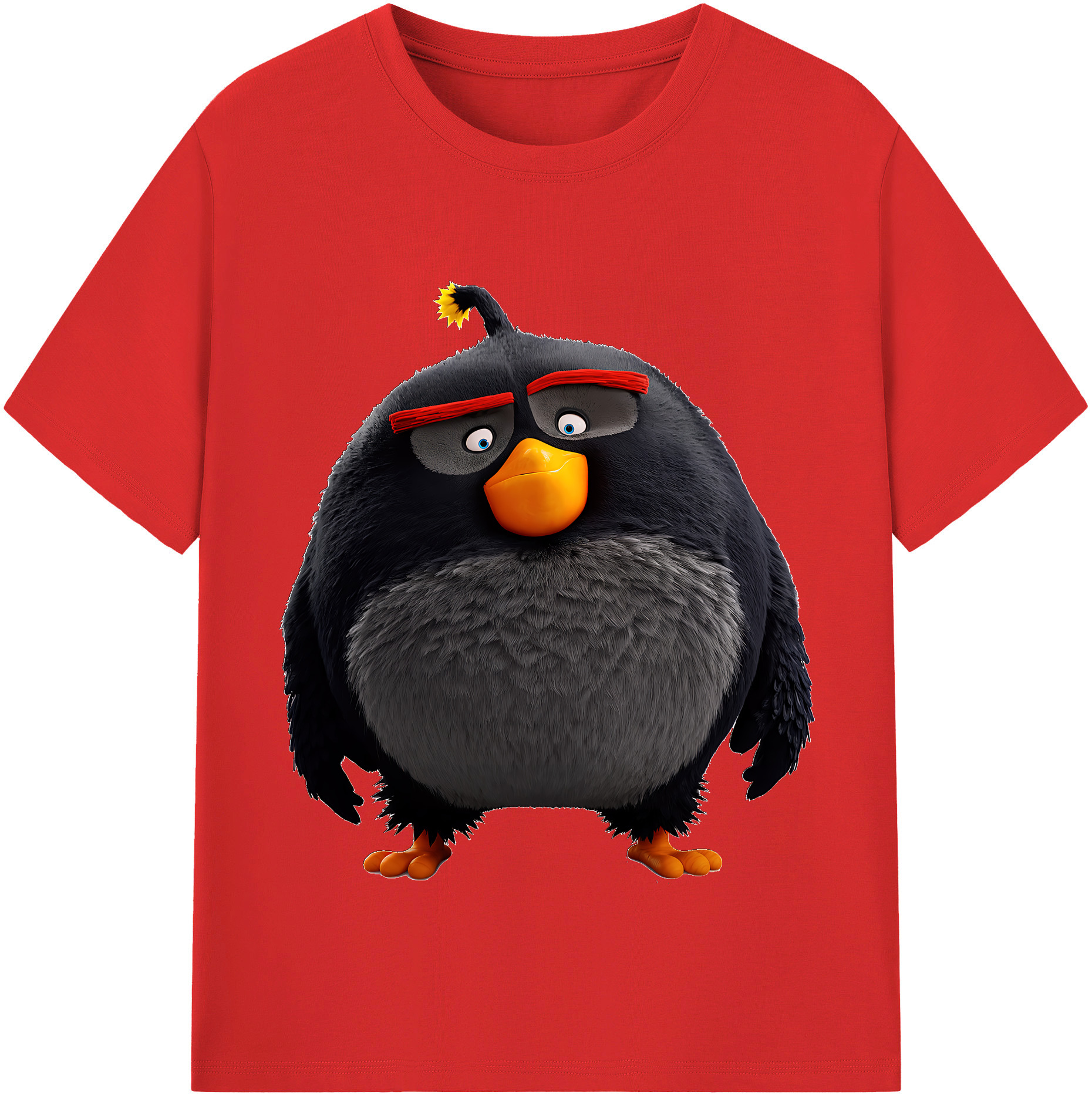 （画像用） Angry Birds アングリーバード レディースカジュアルプリントTシャツ（綿100％）