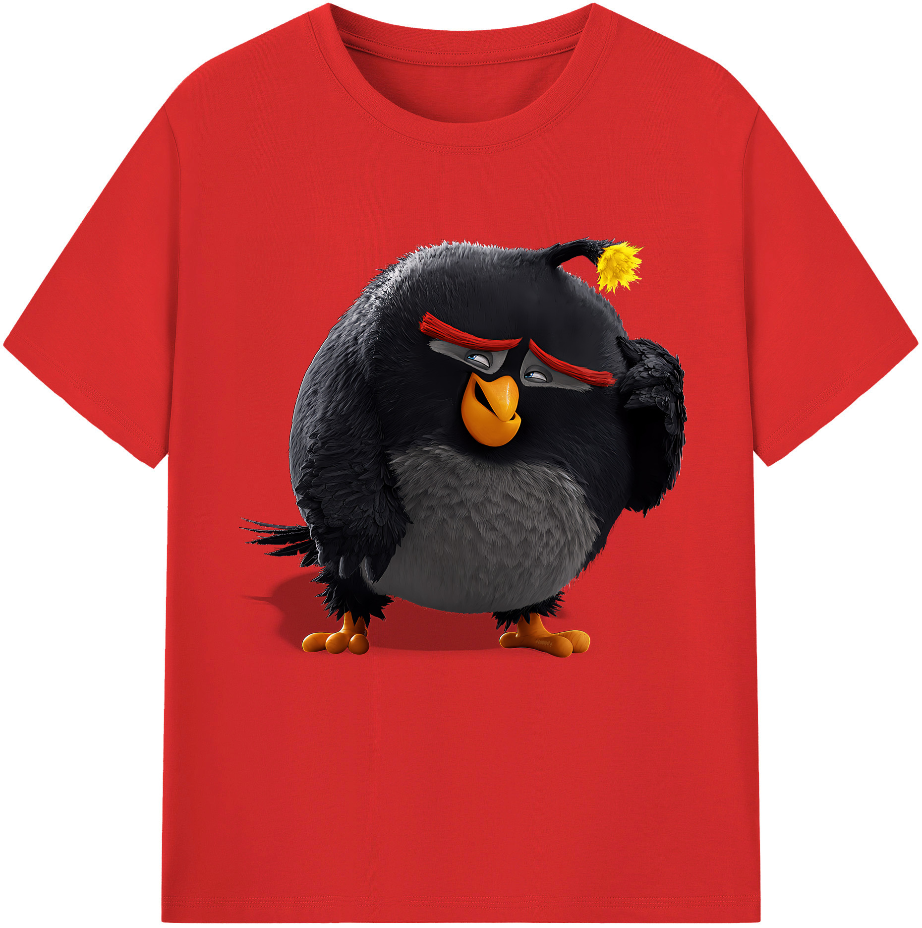（画像用） Angry Birds アングリーバード レディースカジュアルプリントTシャツ（綿100％）