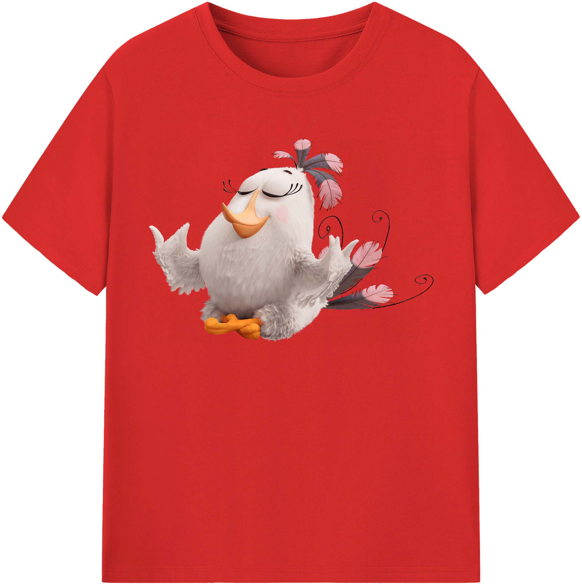 （画像用） Angry Birds アングリーバード レディースカジュアルプリントTシャツ（綿100％）