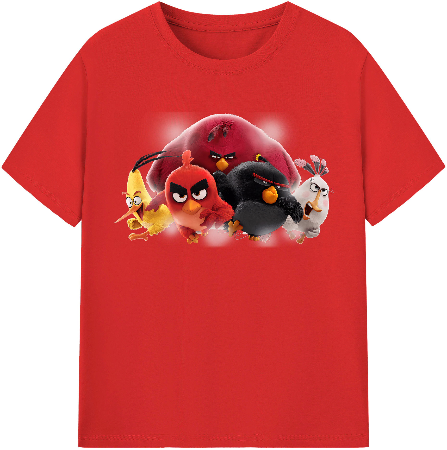 （画像用） Angry Birds アングリーバード レディースカジュアルプリントTシャツ（綿100％）