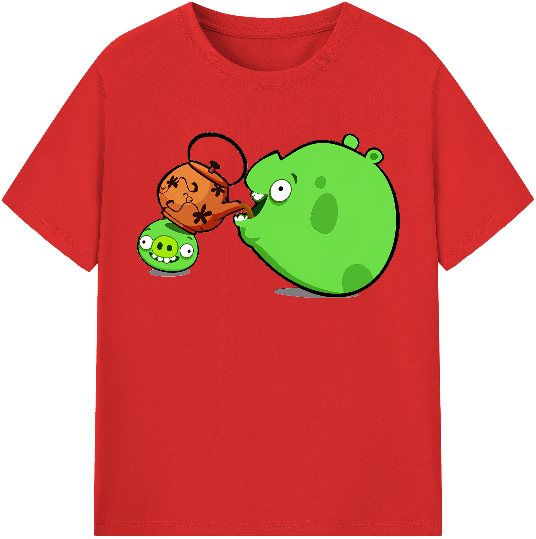 （画像用） Angry Birds アングリーバード レディースカジュアルプリントTシャツ（綿100％）