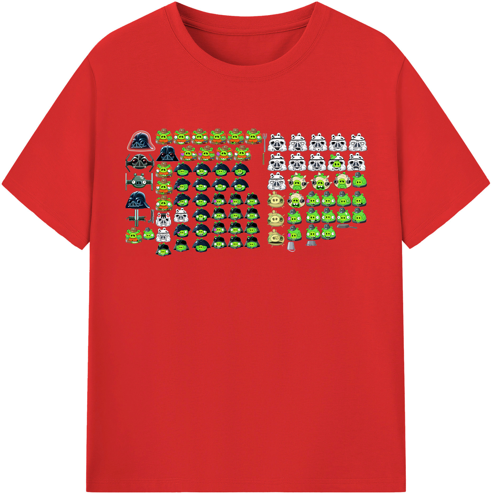 （画像用） Angry Birds アングリーバード レディースカジュアルプリントTシャツ（綿100％）