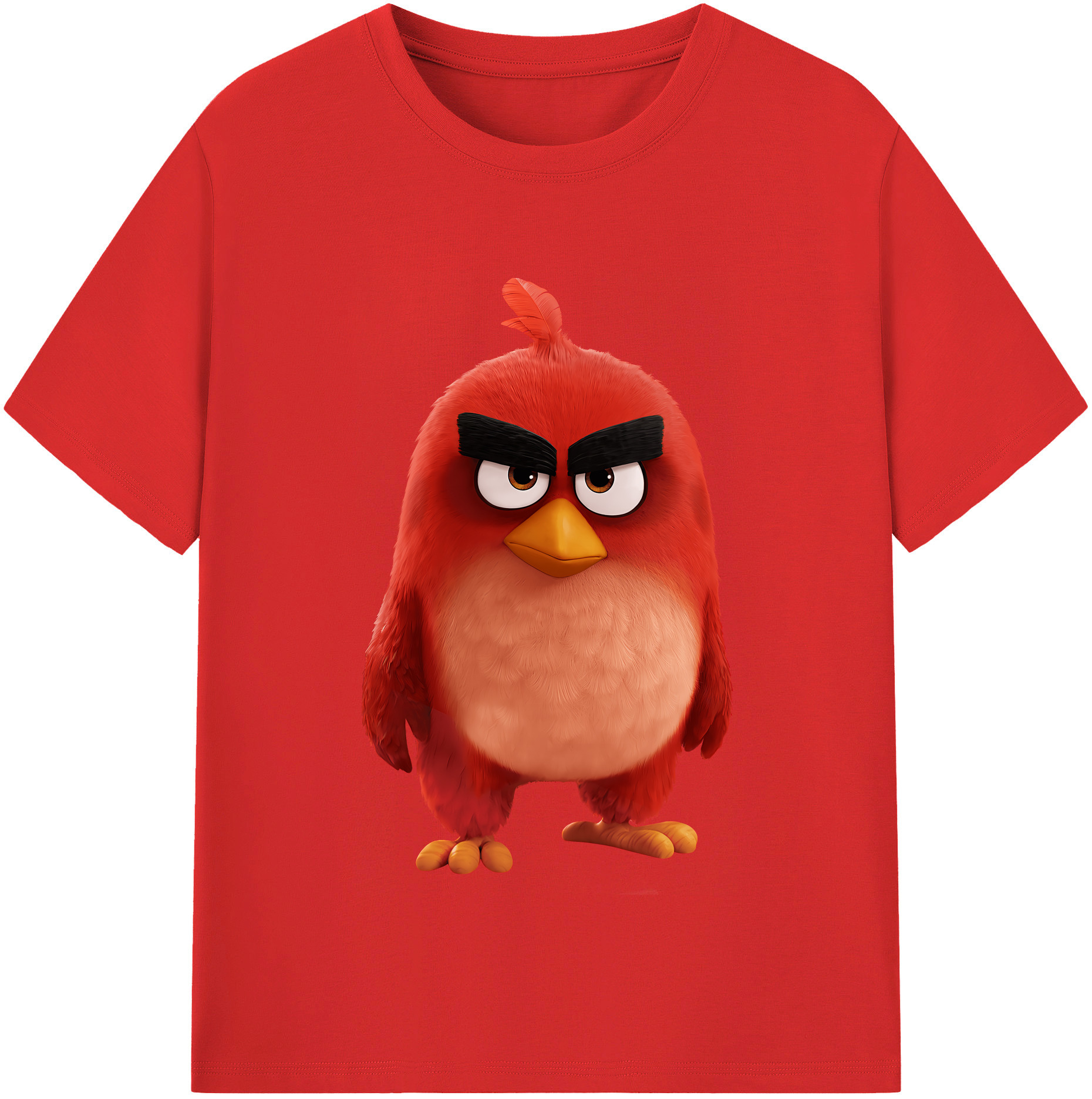 （画像用） Angry Birds アングリーバード レディースカジュアルプリントTシャツ（綿100％）