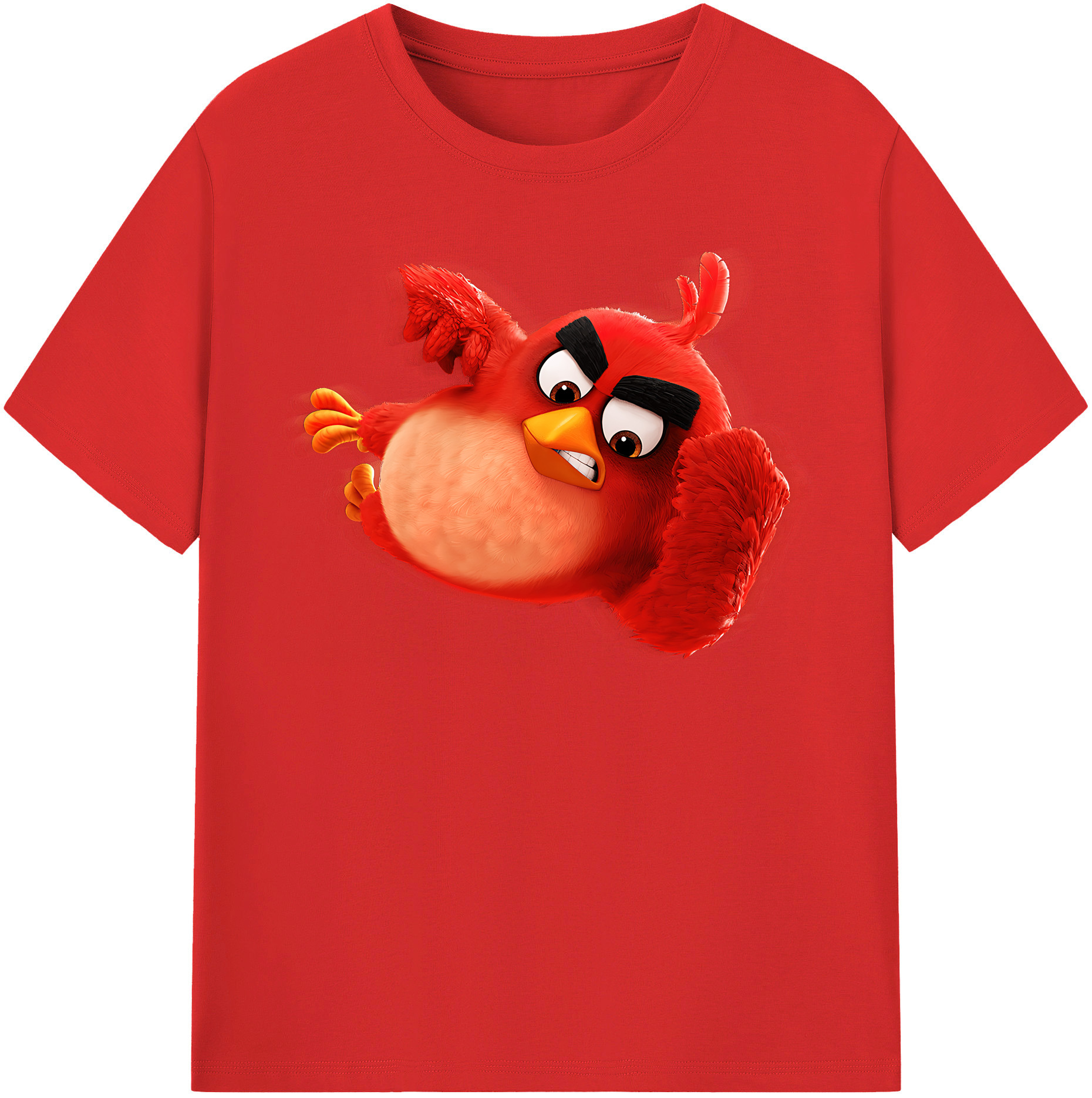 （画像用） Angry Birds アングリーバード レディースカジュアルプリントTシャツ（綿100％）