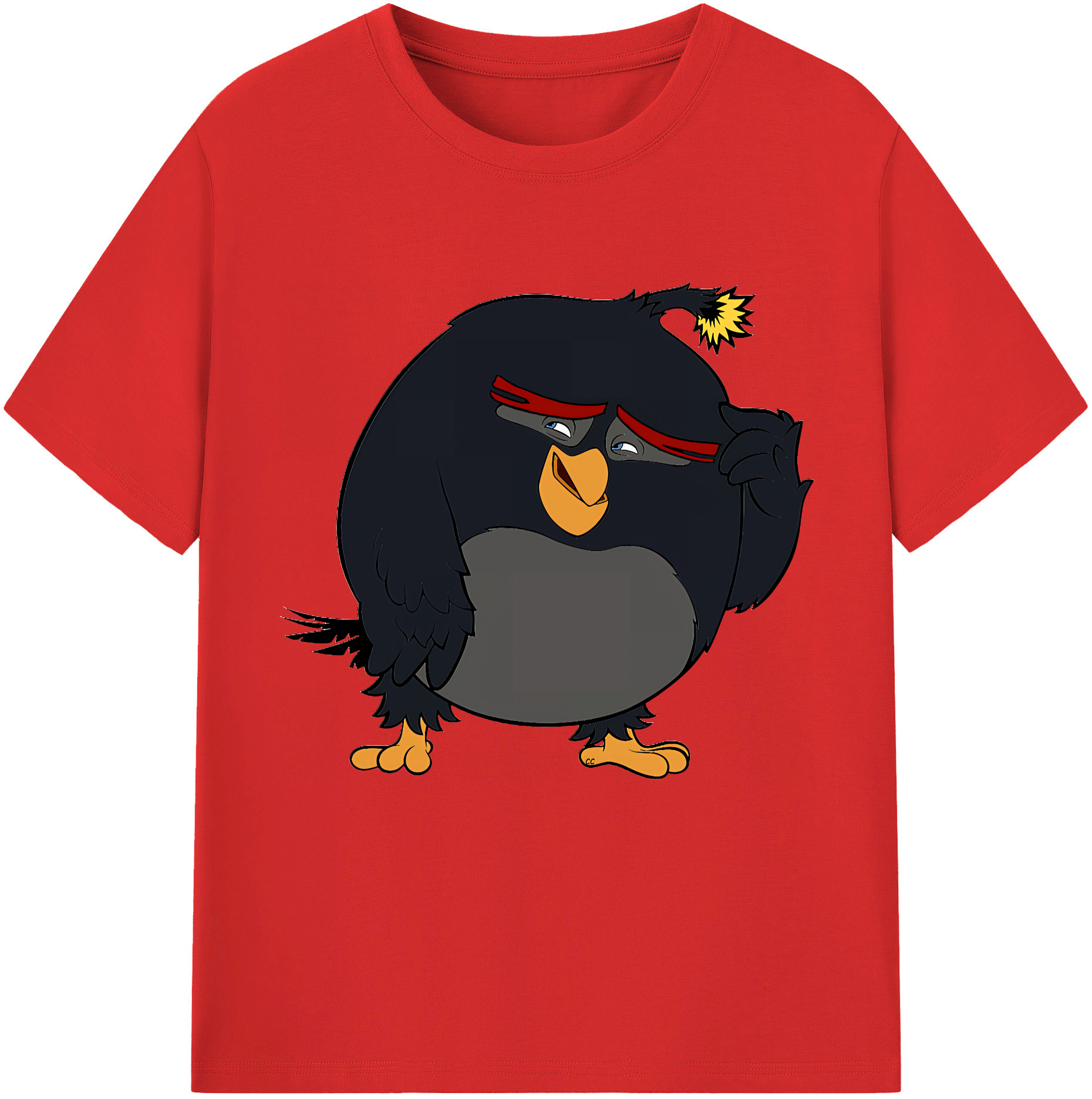 （画像用） Angry Birds アングリーバード レディースカジュアルプリントTシャツ（綿100％）