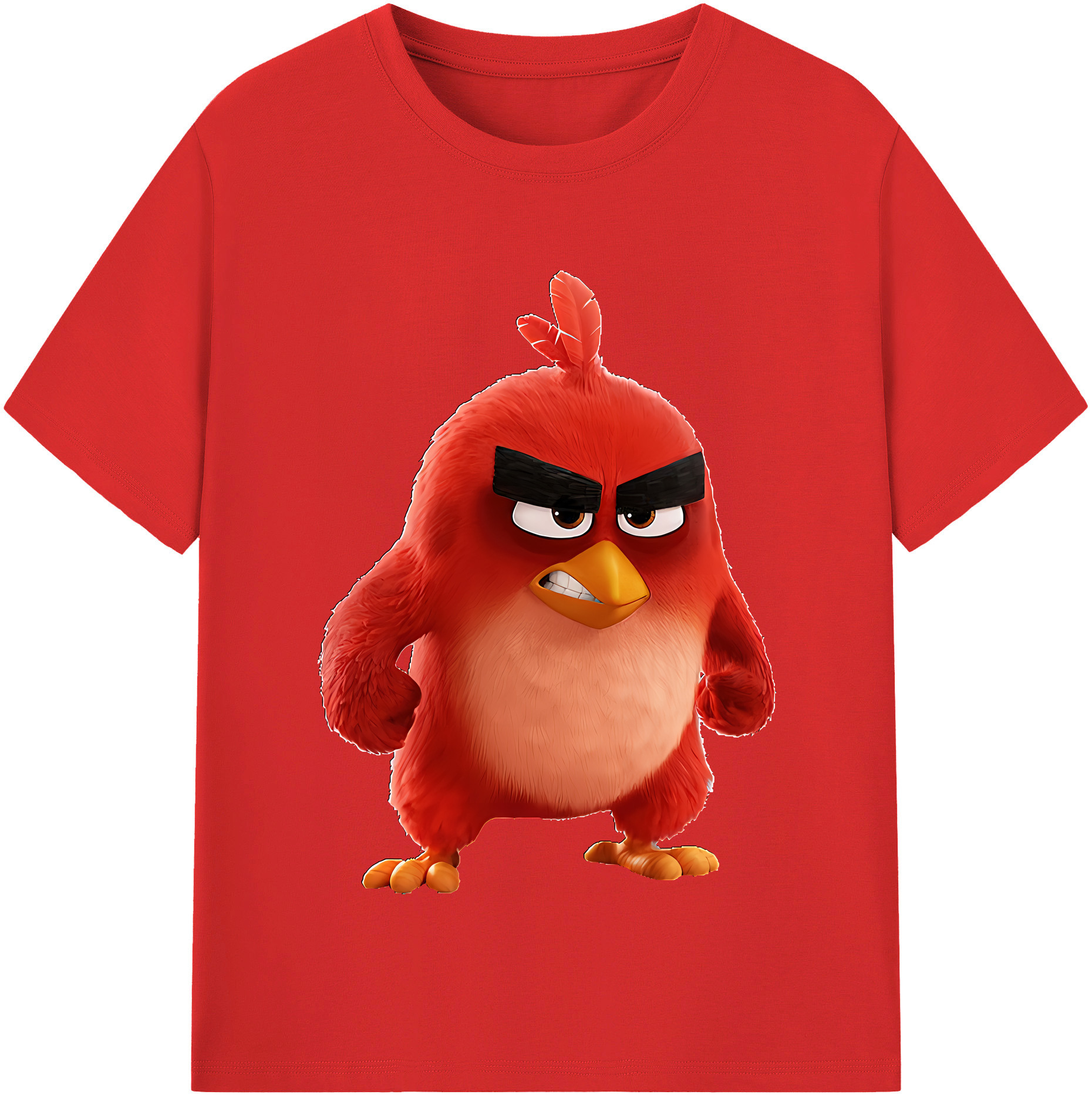 （画像用） Angry Birds アングリーバード レディースカジュアルプリントTシャツ（綿100％）