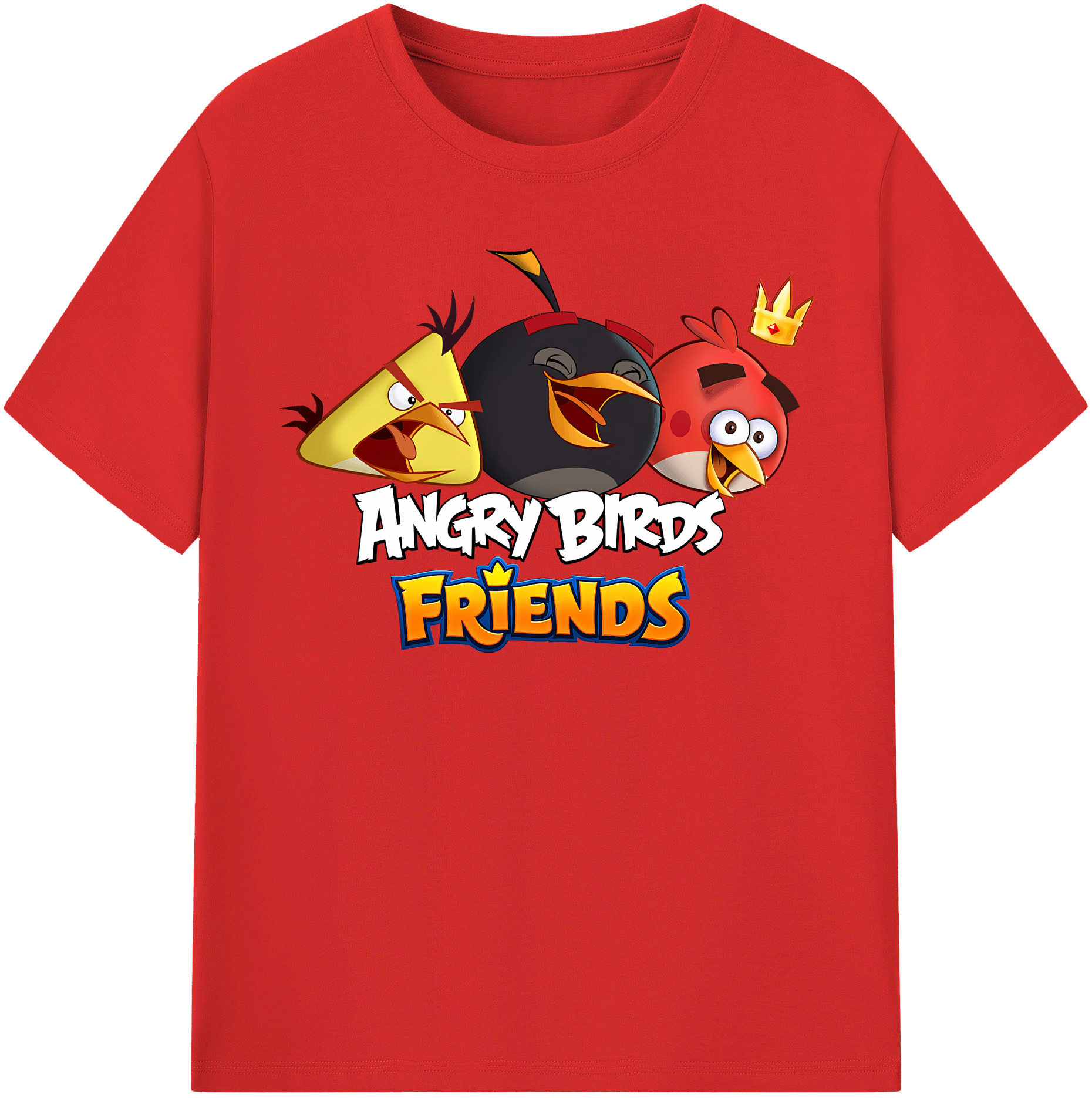 （画像用） Angry Birds アングリーバード レディースカジュアルプリントTシャツ（綿100％）