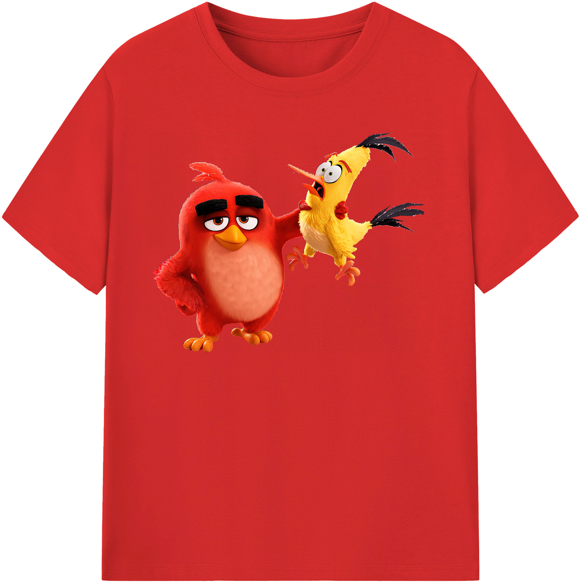 （画像用） Angry Birds アングリーバード レディースカジュアルプリントTシャツ（綿100％）
