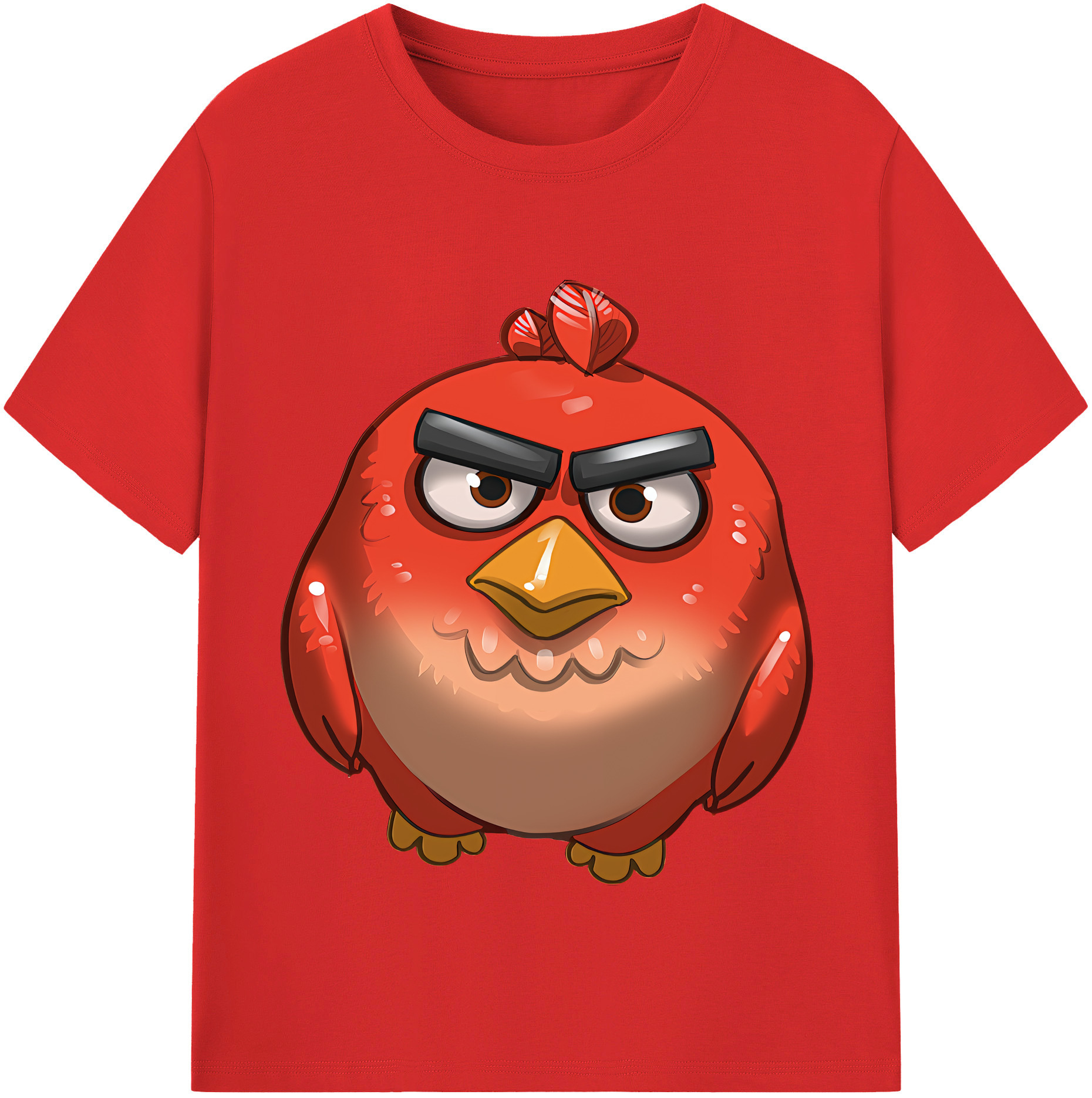 （画像用） Angry Birds アングリーバード レディースカジュアルプリントTシャツ（綿100％）