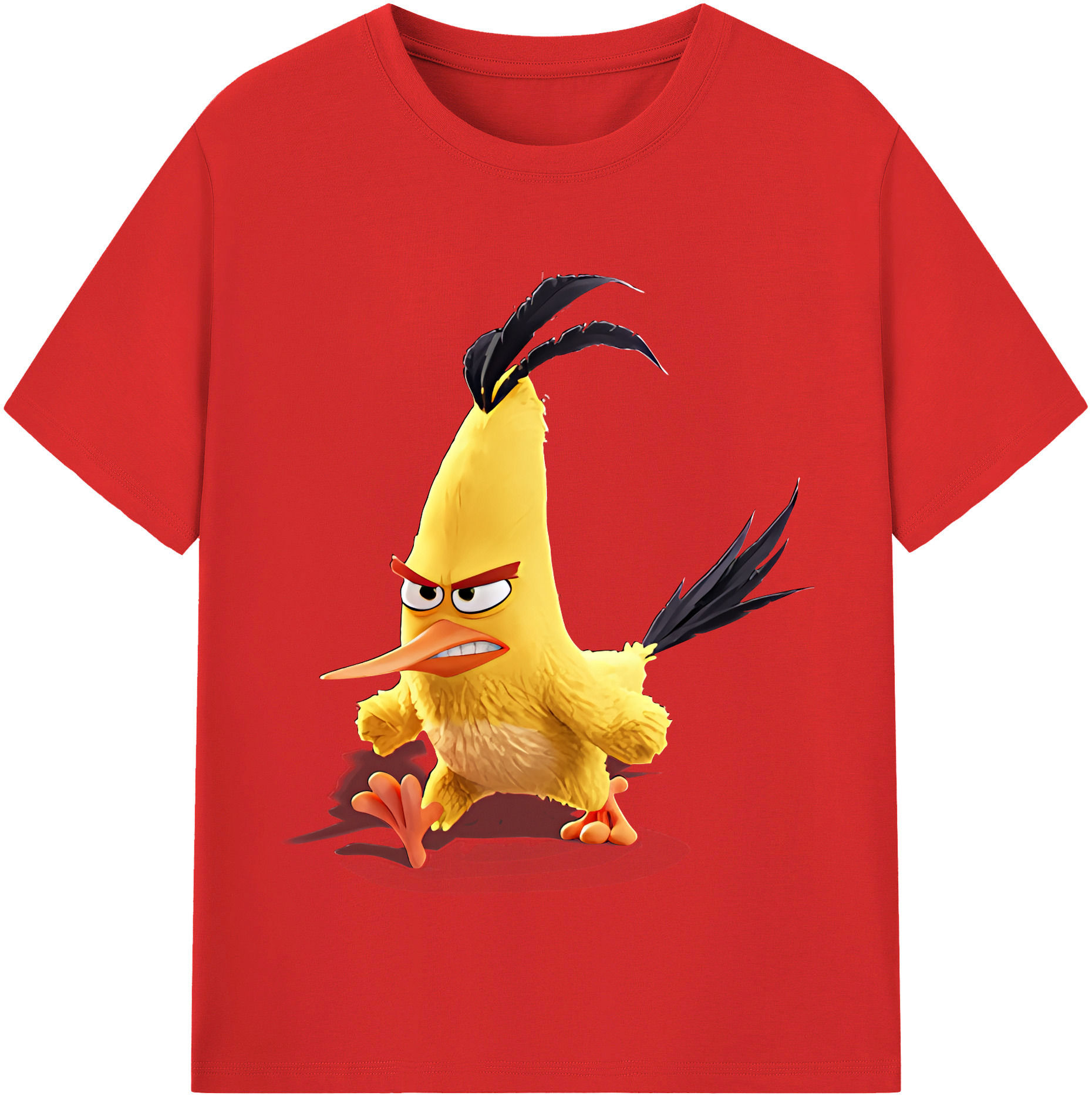 （画像用） Angry Birds アングリーバード レディースカジュアルプリントTシャツ（綿100％）