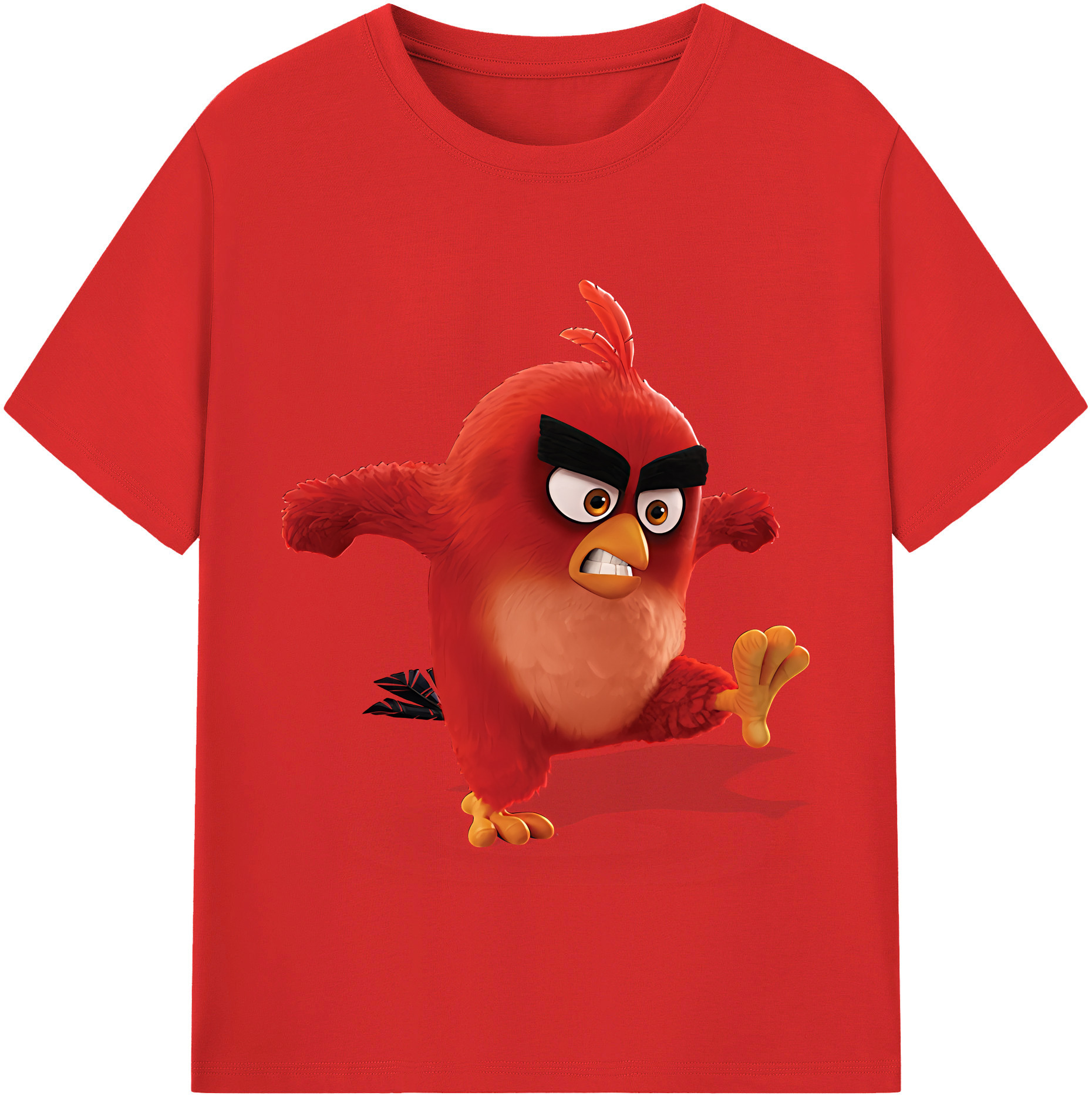 （画像用） Angry Birds アングリーバード レディースカジュアルプリントTシャツ（綿100％）