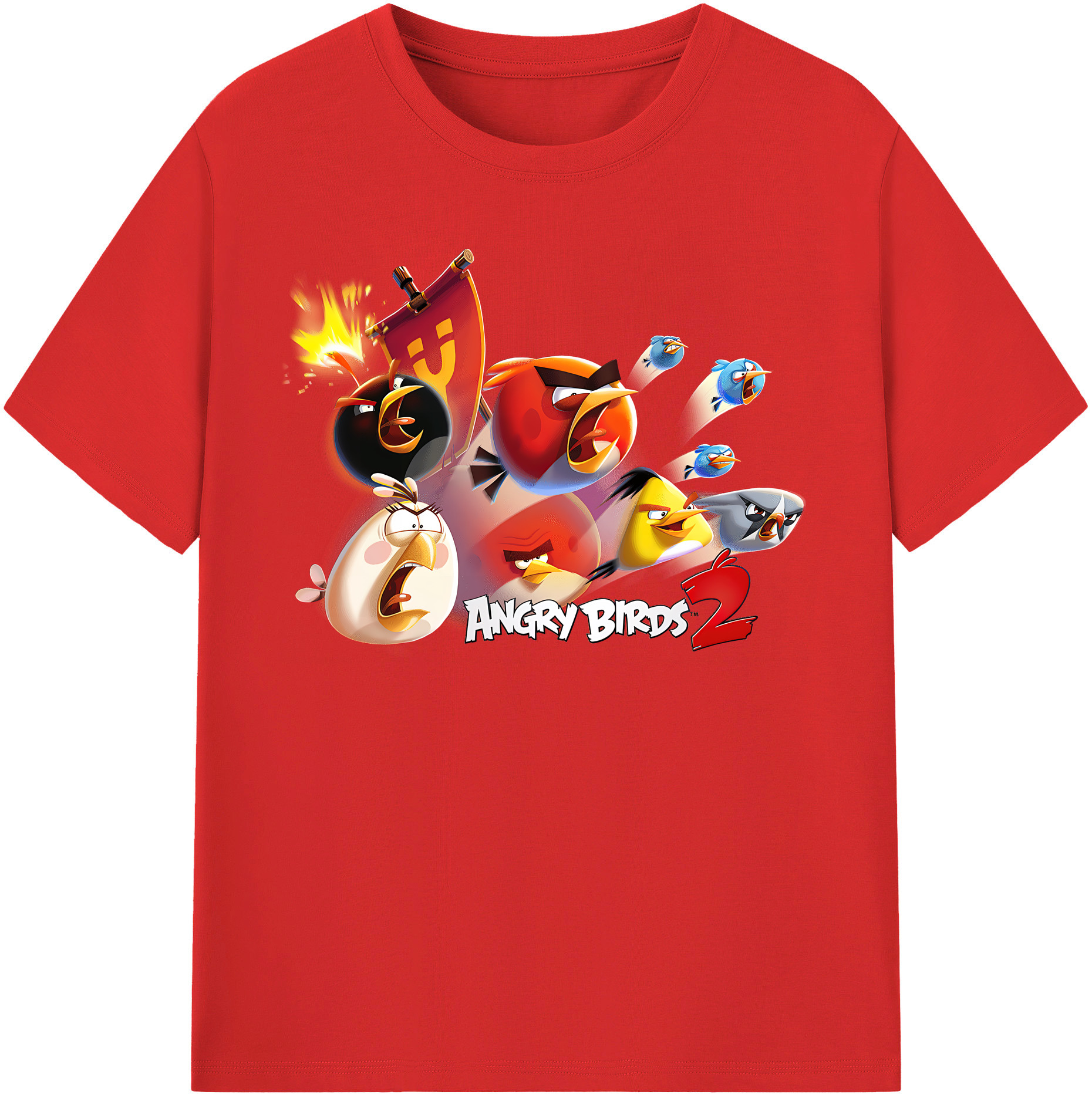 Angry Birds アングリーバード レディースカジュアルプリントTシャツ（綿100％）