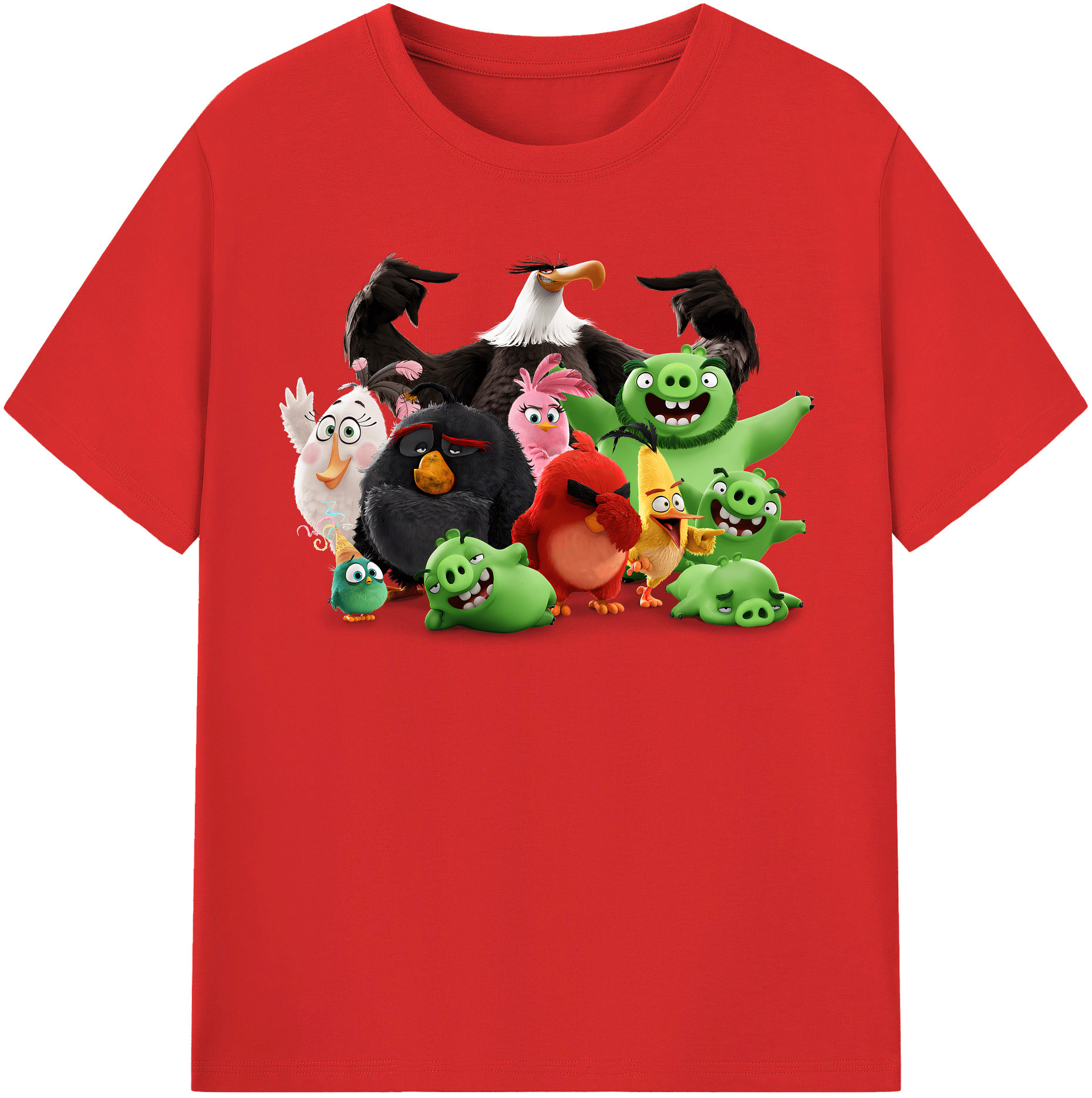 （画像用） Angry Birds アングリーバード レディースカジュアルプリントTシャツ（綿100％）