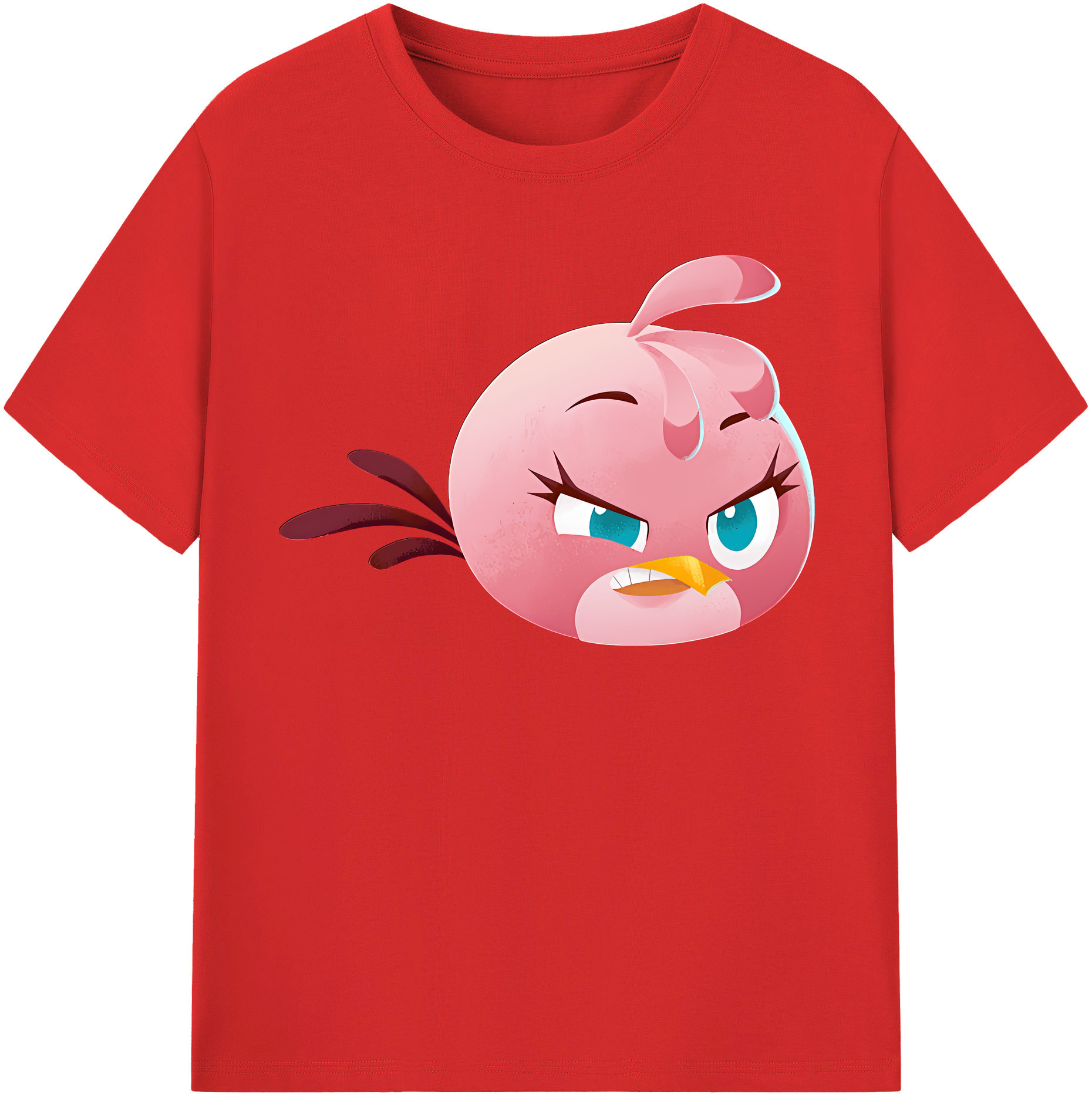 （画像用） Angry Birds アングリーバード レディースカジュアルプリントTシャツ（綿100％）