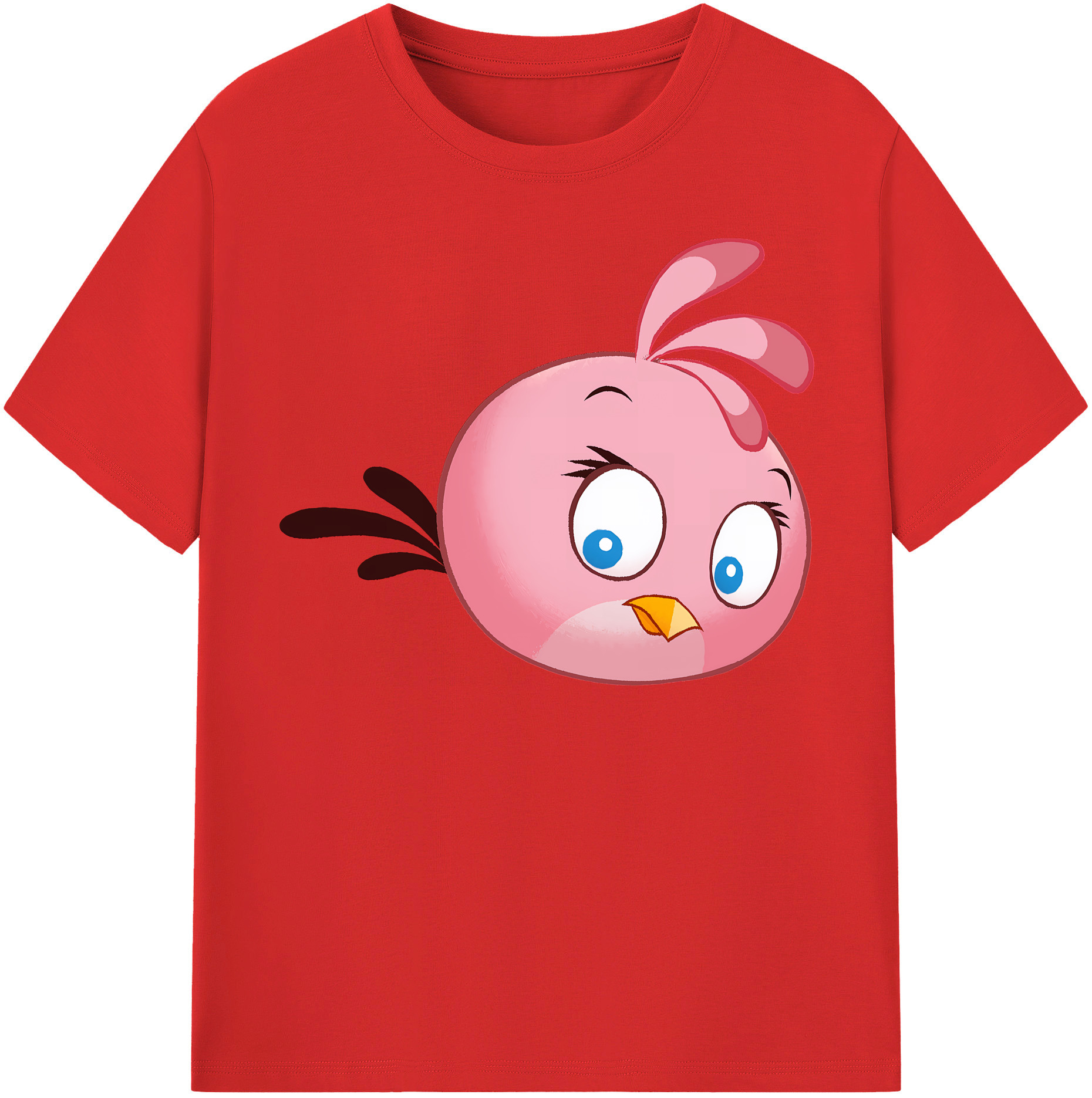 （画像用） Angry Birds アングリーバード レディースカジュアルプリントTシャツ（綿100％）