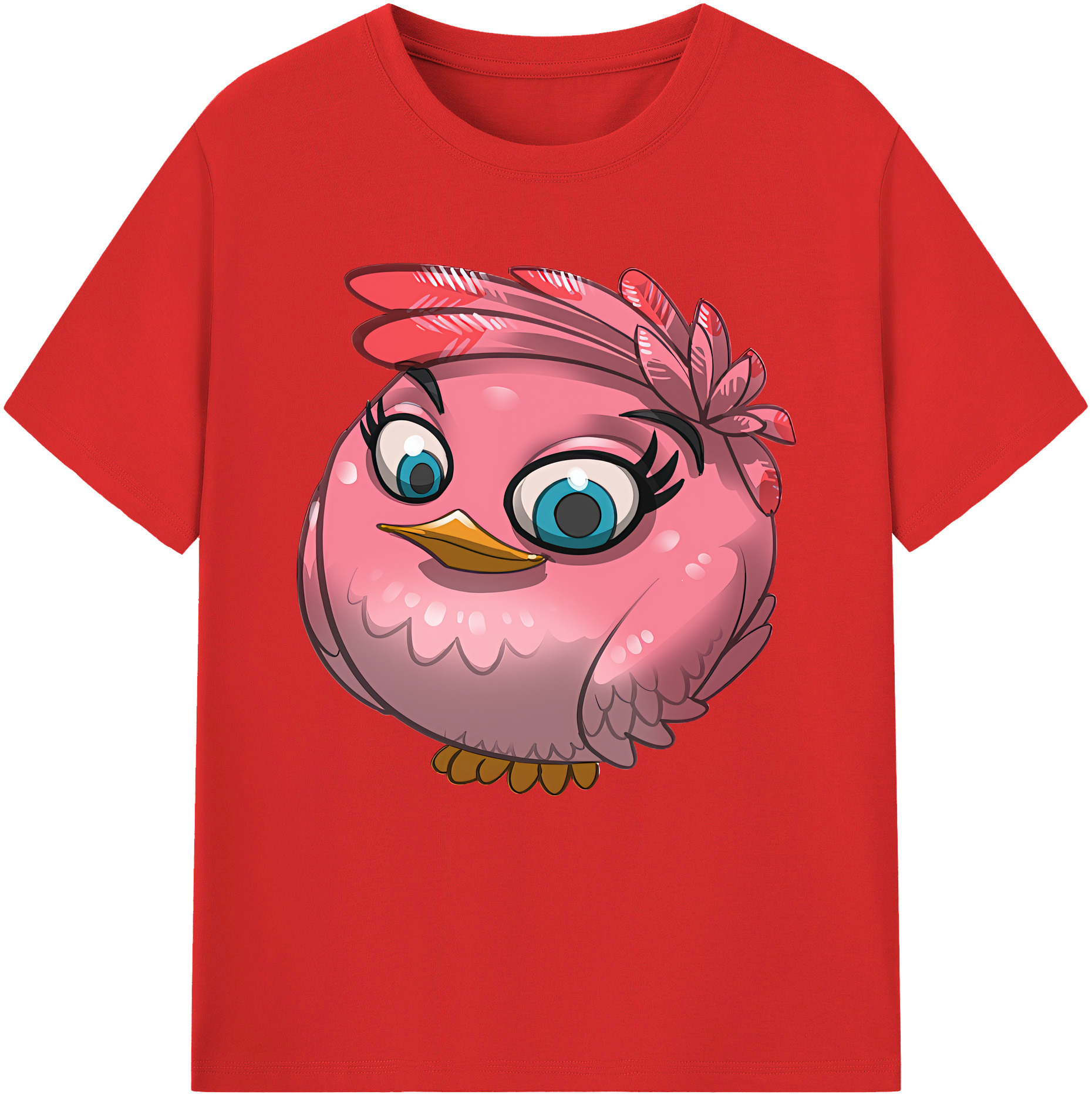 （画像用） Angry Birds アングリーバード レディースカジュアルプリントTシャツ（綿100％）