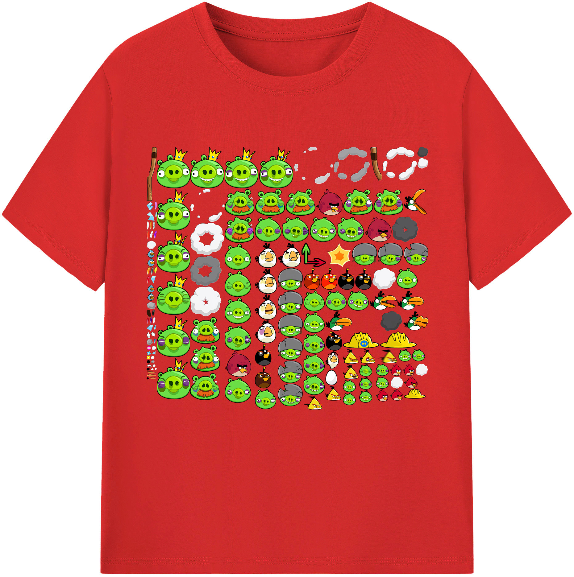 （画像用） Angry Birds アングリーバード レディースカジュアルプリントTシャツ（綿100％）