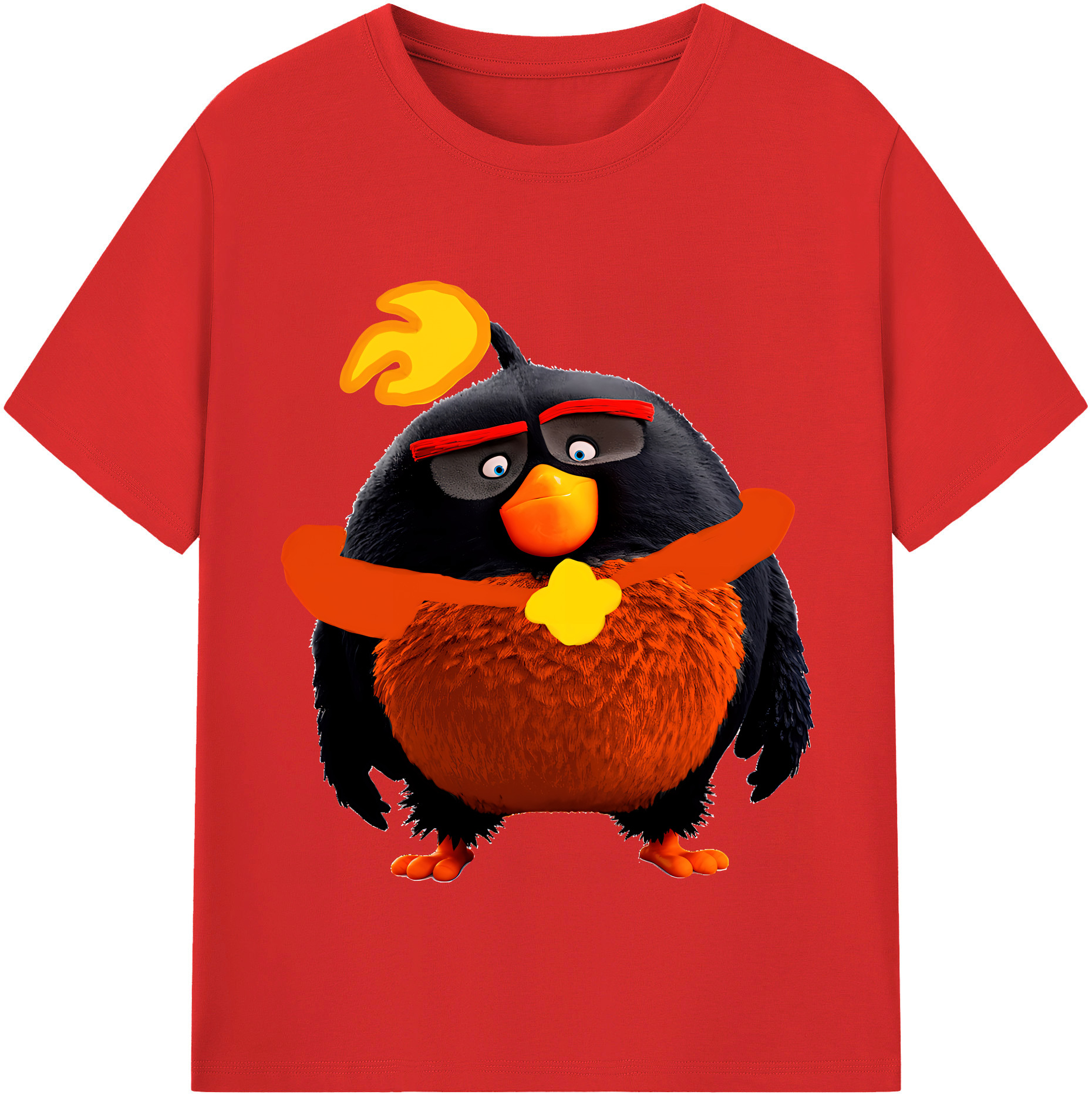 （画像用） Angry Birds アングリーバード レディースカジュアルプリントTシャツ（綿100％）