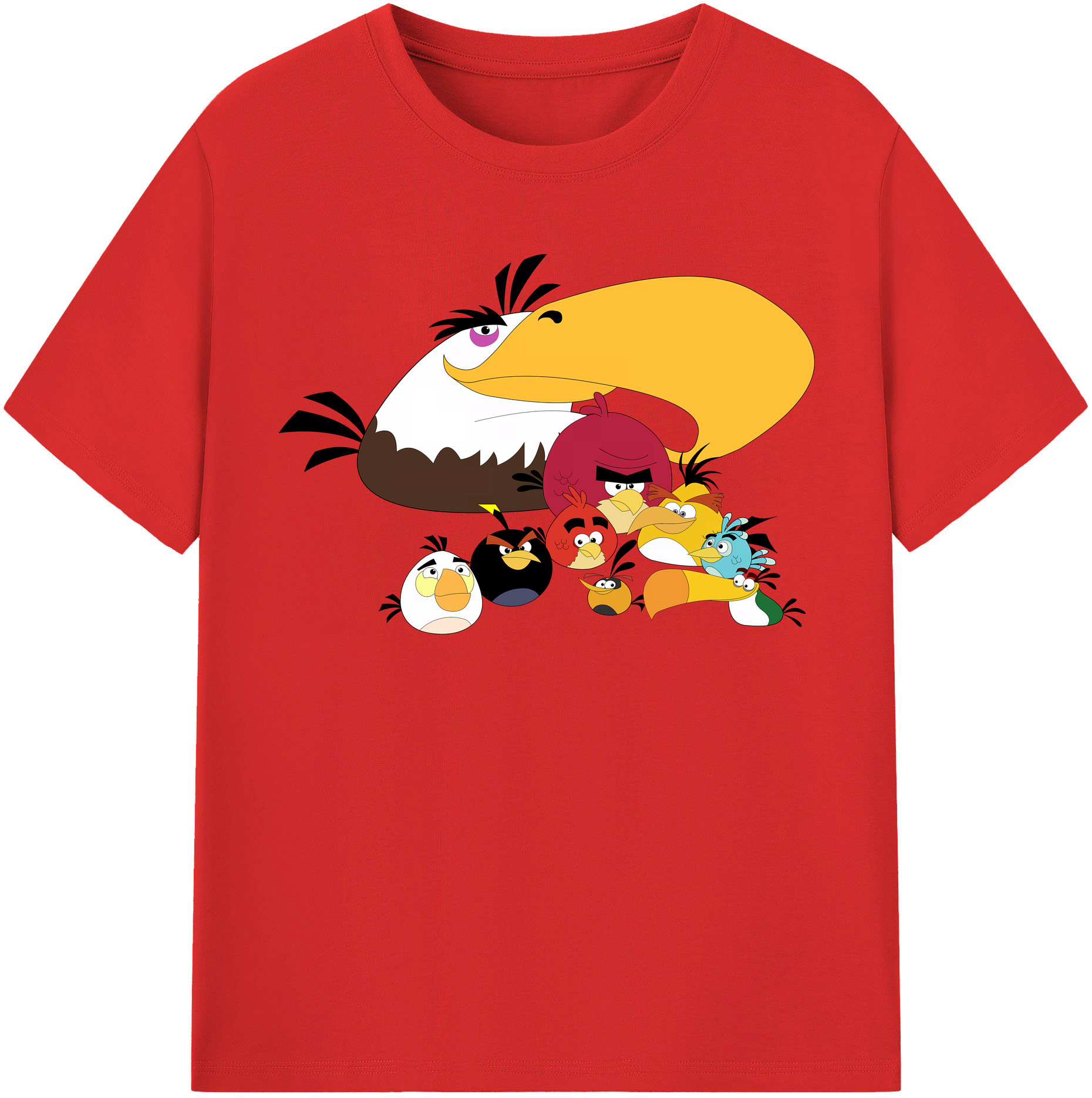 （画像用） Angry Birds アングリーバード レディースカジュアルプリントTシャツ（綿100％）