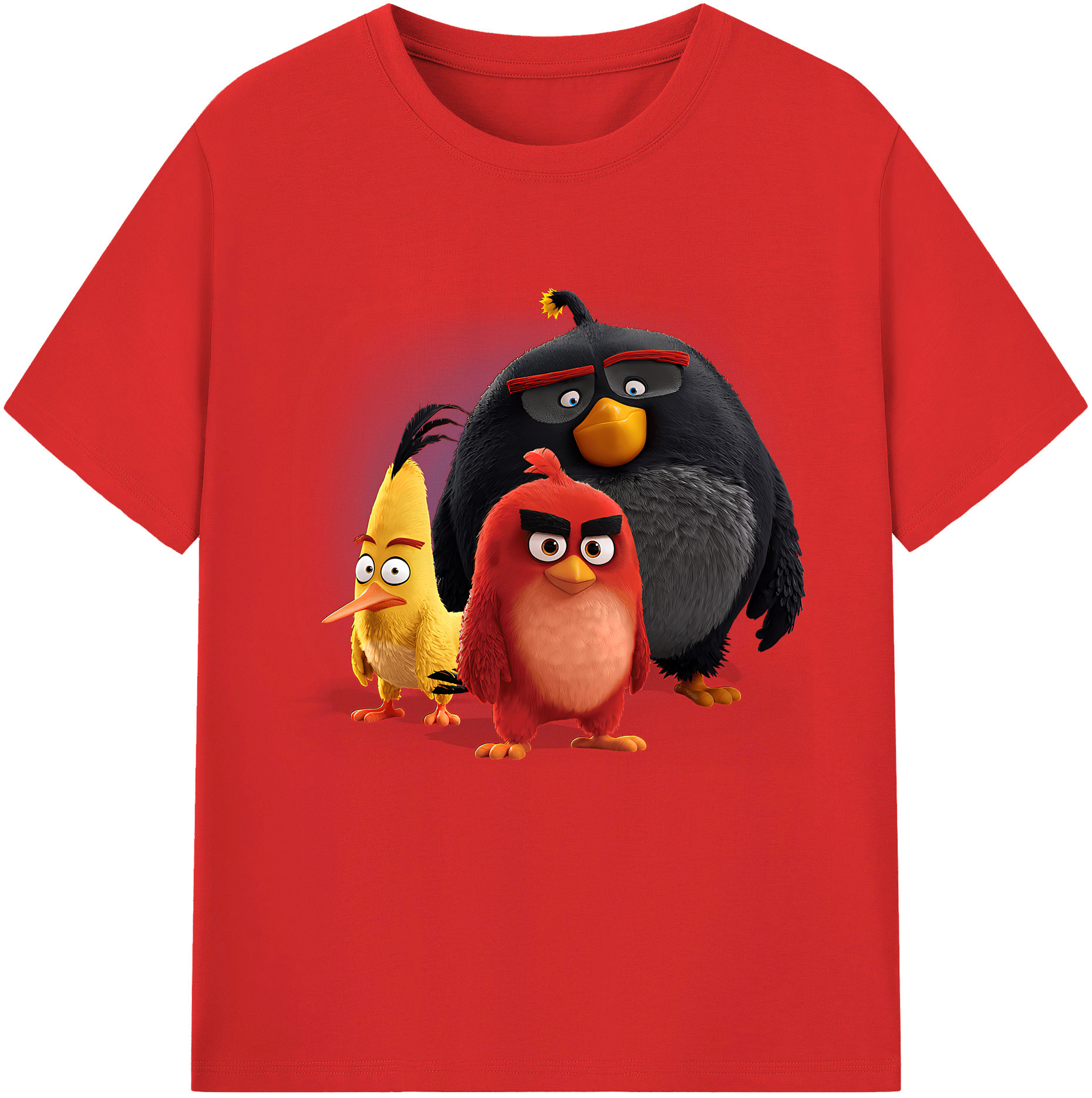 （画像用） Angry Birds アングリーバード レディースカジュアルプリントTシャツ（綿100％）