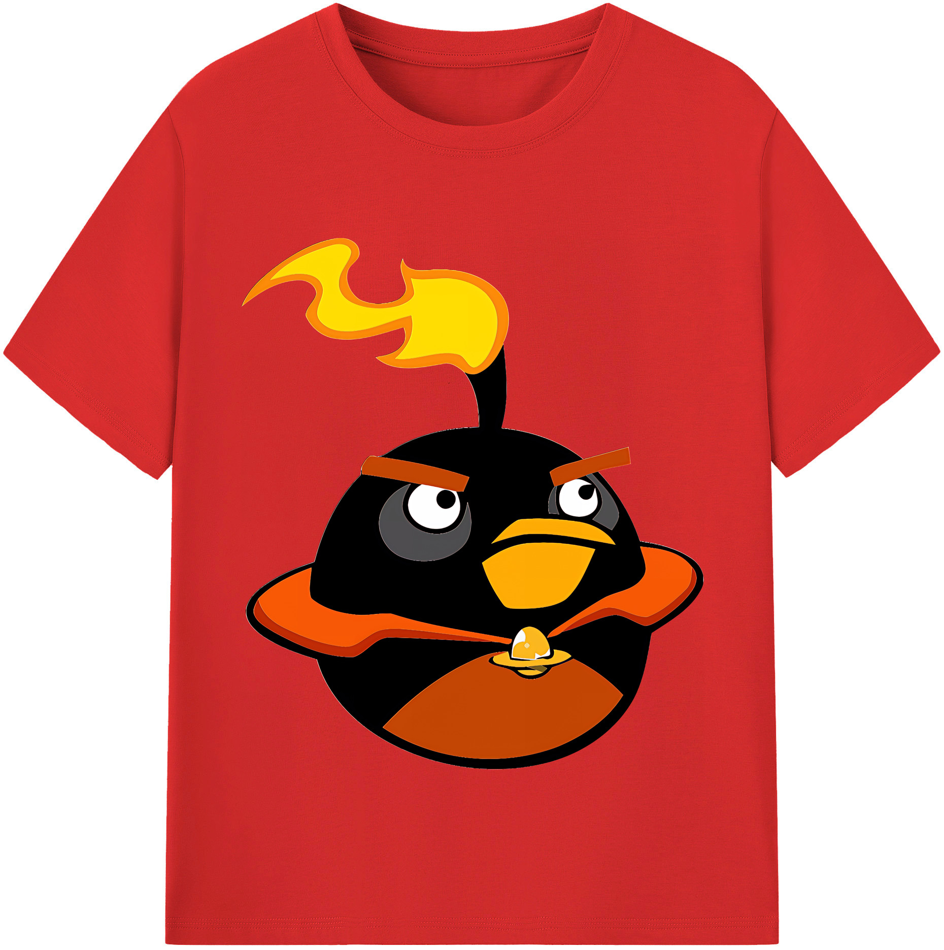 （画像用） Angry Birds アングリーバード レディースカジュアルプリントTシャツ（綿100％）