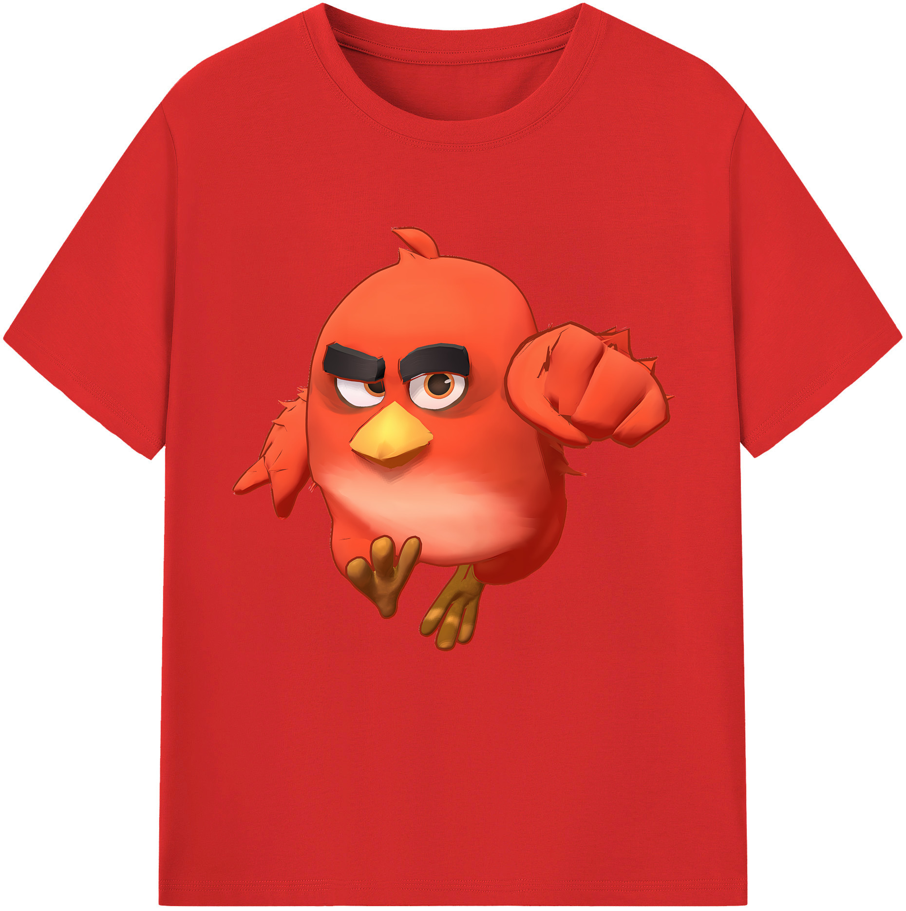 （画像用） Angry Birds アングリーバード レディースカジュアルプリントTシャツ（綿100％）