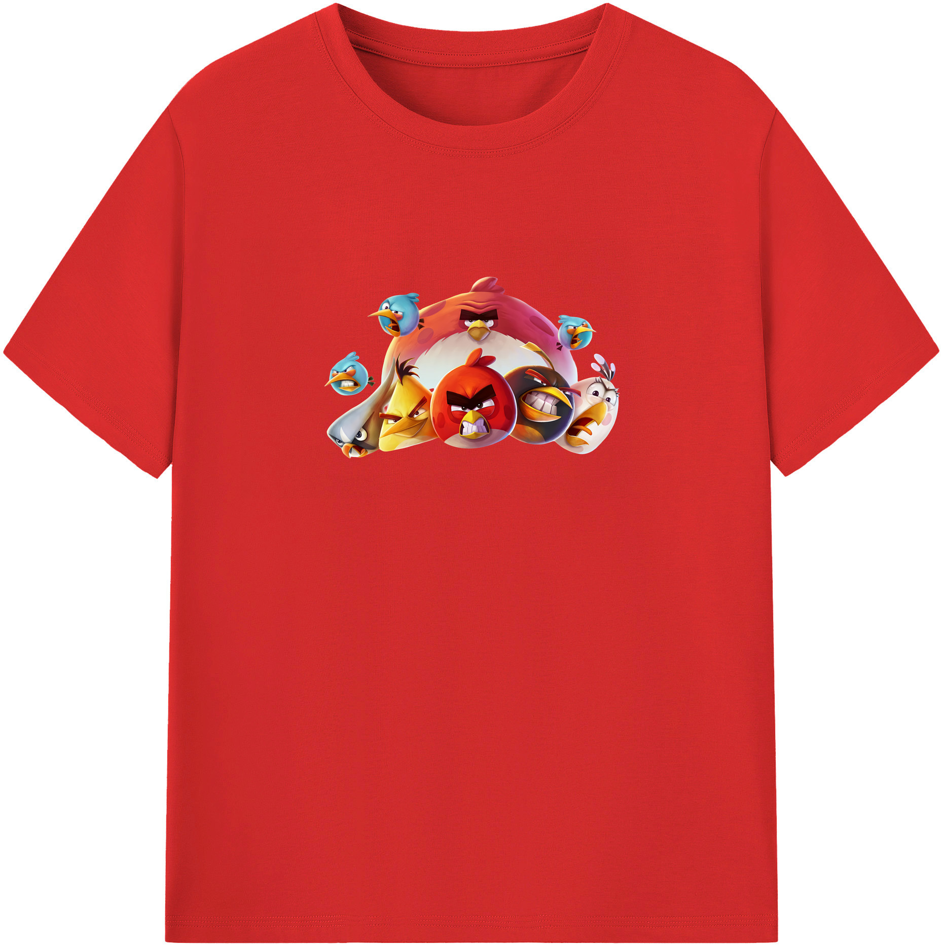 （画像用） Angry Birds アングリーバード レディースカジュアルプリントTシャツ（綿100％）