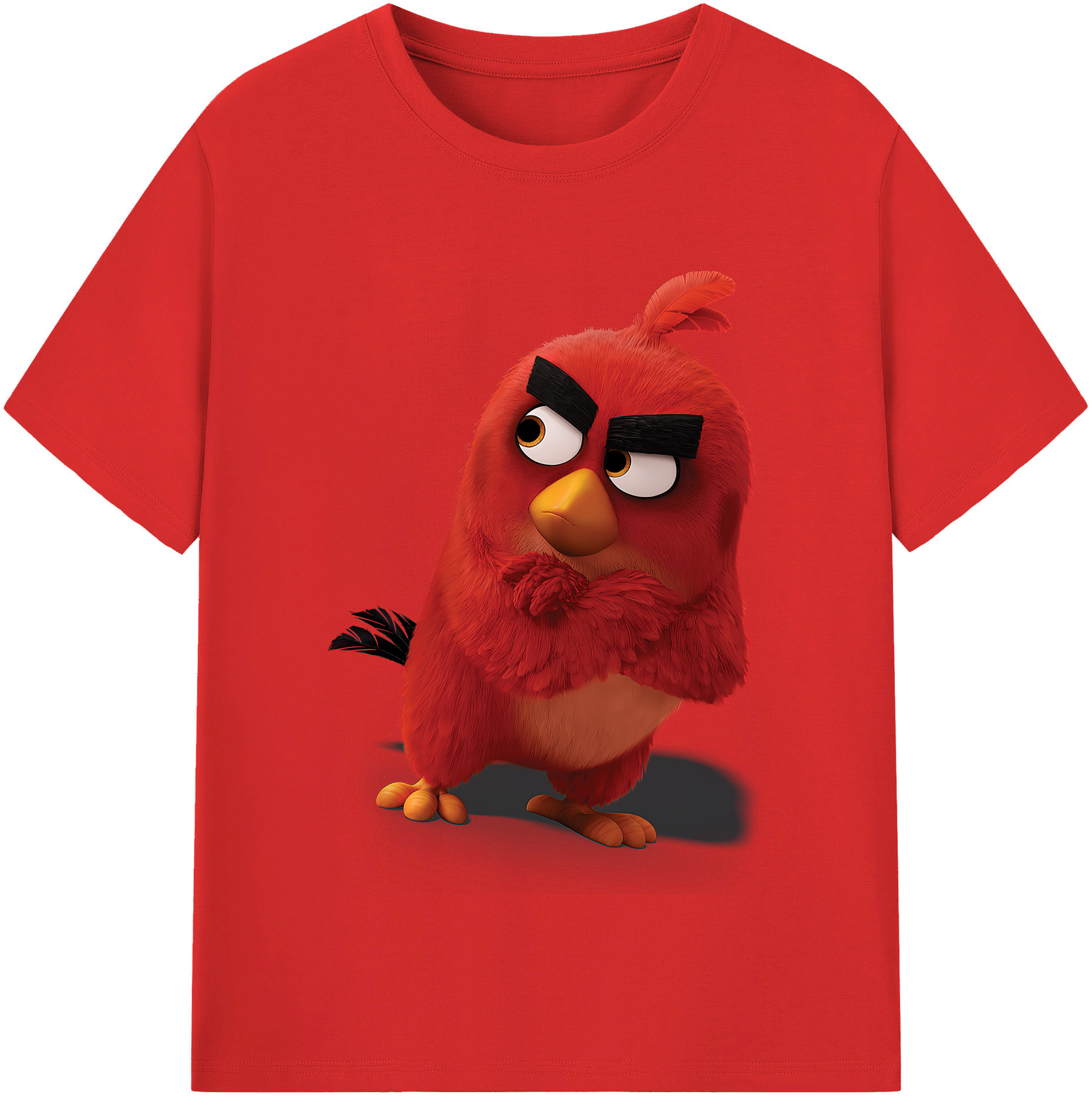 （画像用） Angry Birds アングリーバード レディースカジュアルプリントTシャツ（綿100％）