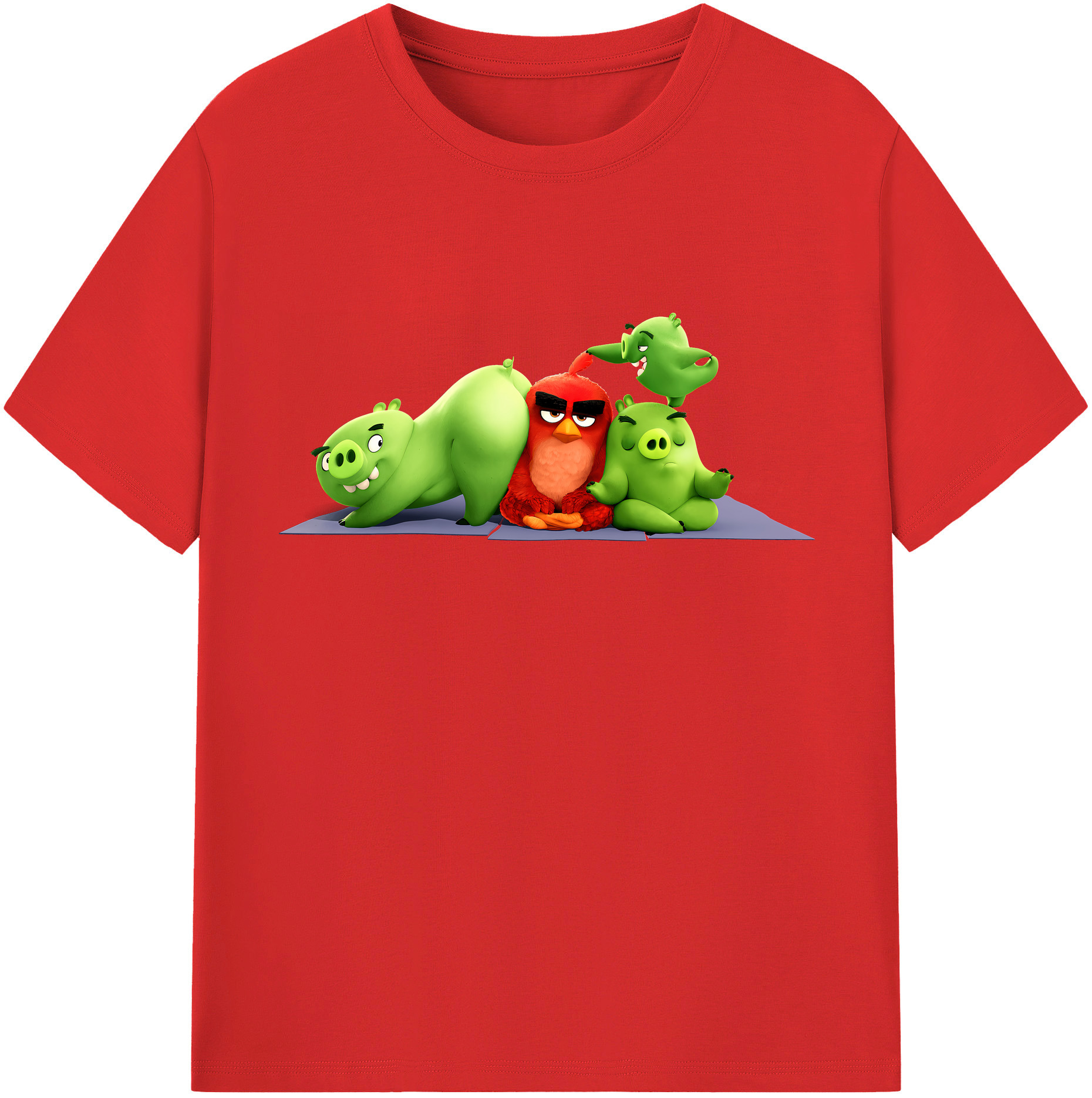 （画像用） Angry Birds アングリーバード レディースカジュアルプリントTシャツ（綿100％）