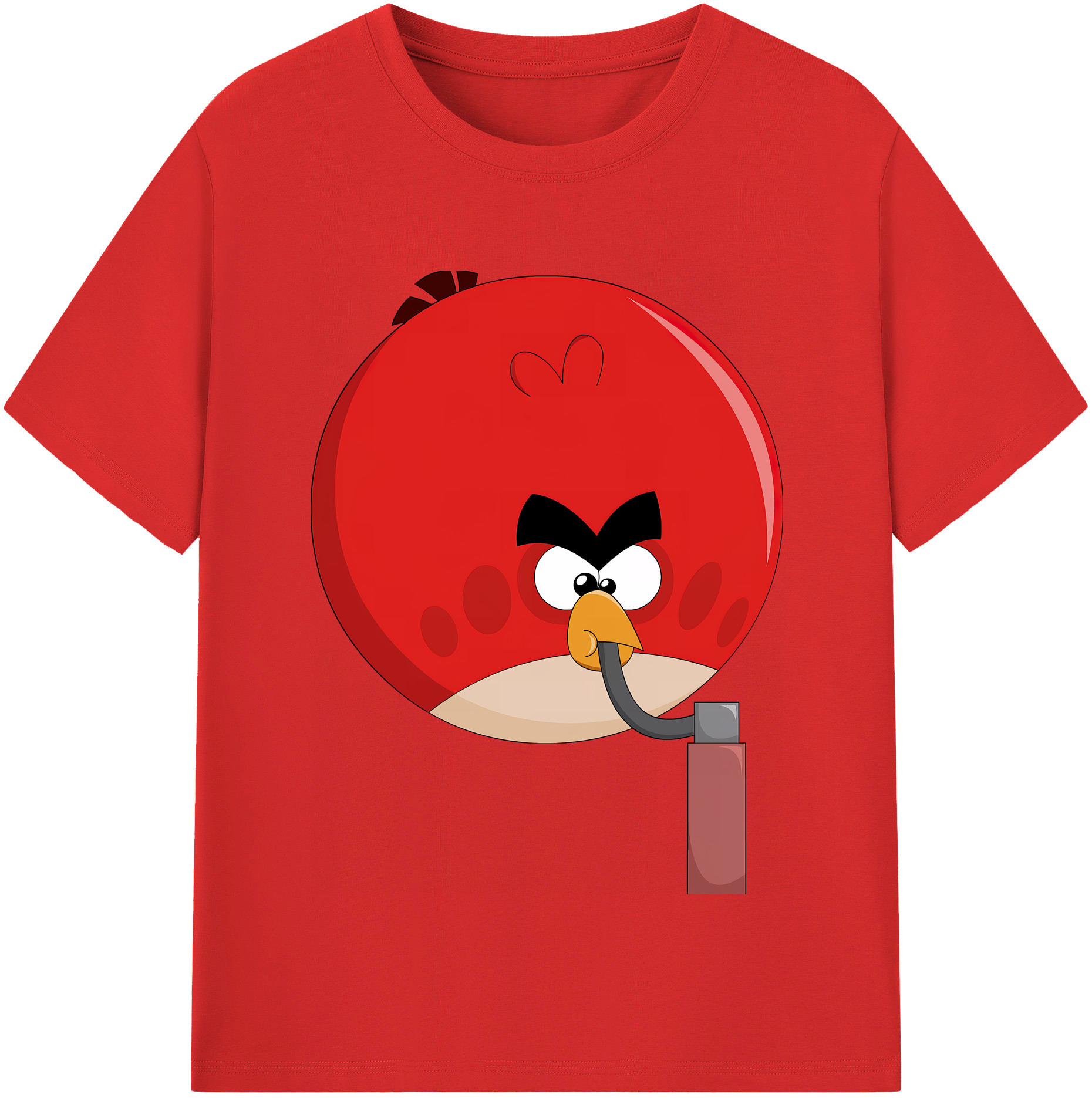 （画像用） Angry Birds アングリーバード レディースカジュアルプリントTシャツ（綿100％）