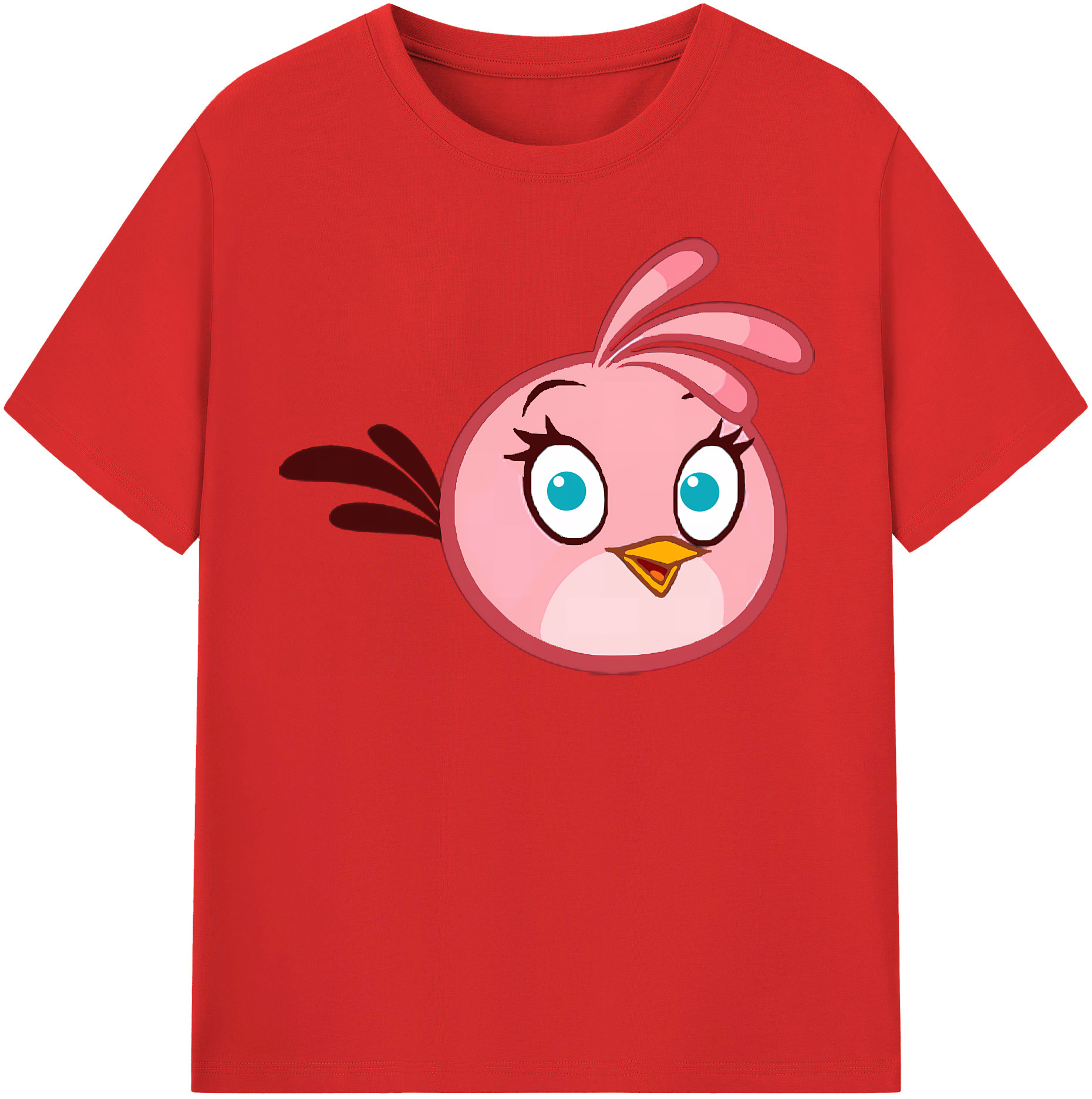 （画像用） Angry Birds アングリーバード レディースカジュアルプリントTシャツ（綿100％）