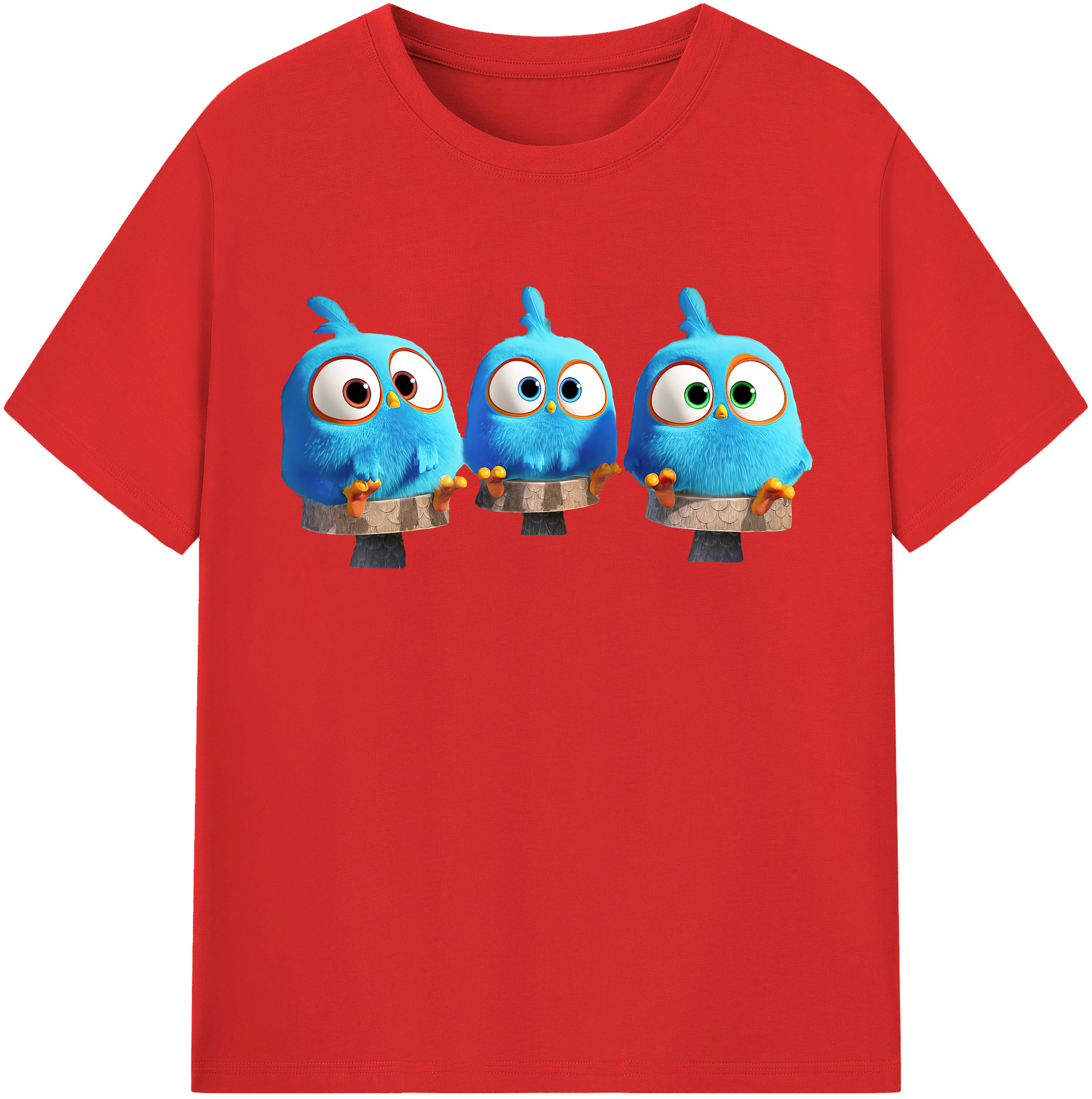 （画像用） Angry Birds アングリーバード レディースカジュアルプリントTシャツ（綿100％）