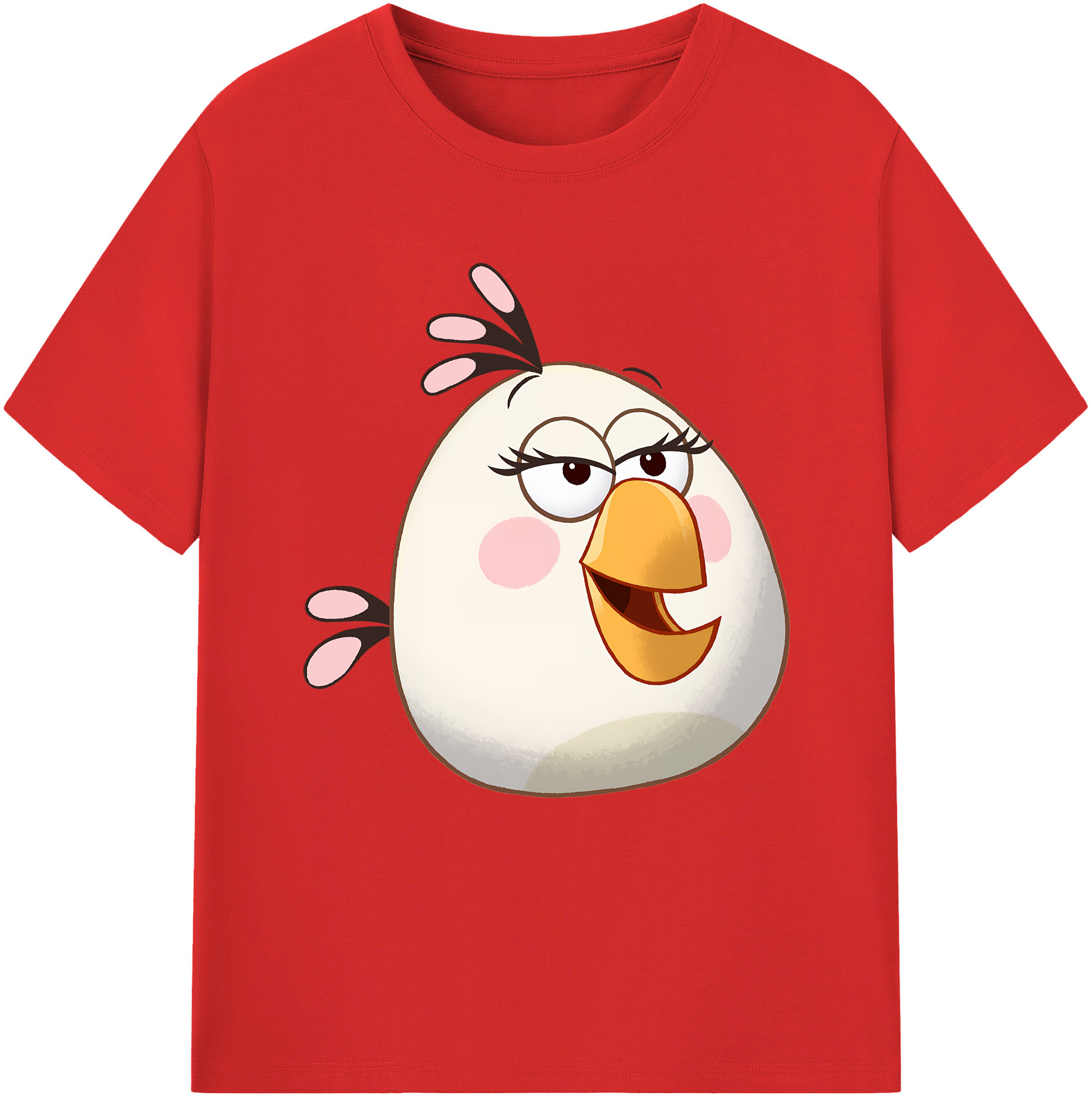 （画像用） Angry Birds アングリーバード レディースカジュアルプリントTシャツ（綿100％）