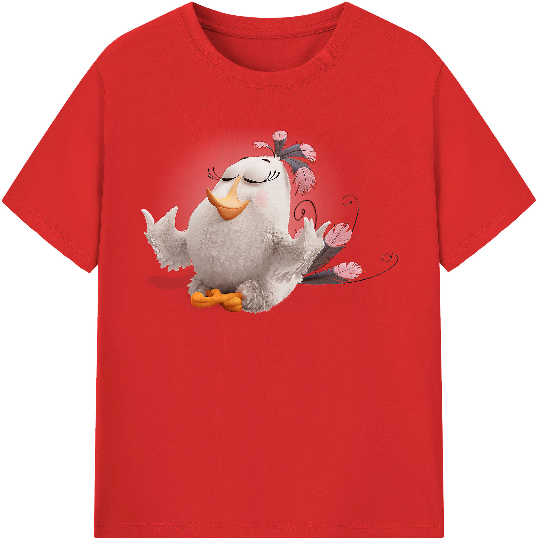 （画像用） Angry Birds アングリーバード レディースカジュアルプリントTシャツ（綿100％）