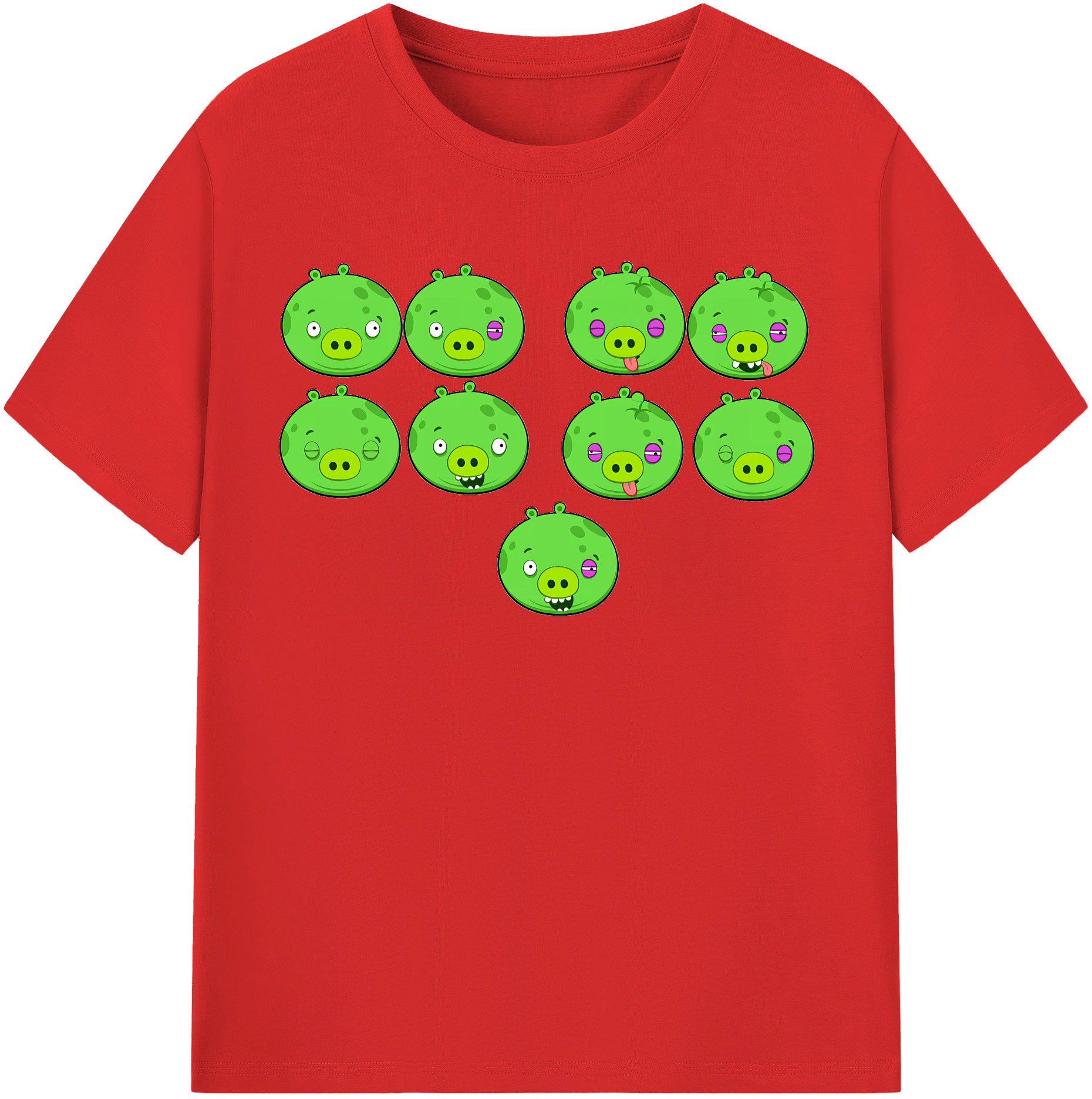 （画像用） Angry Birds アングリーバード レディースカジュアルプリントTシャツ（綿100％）