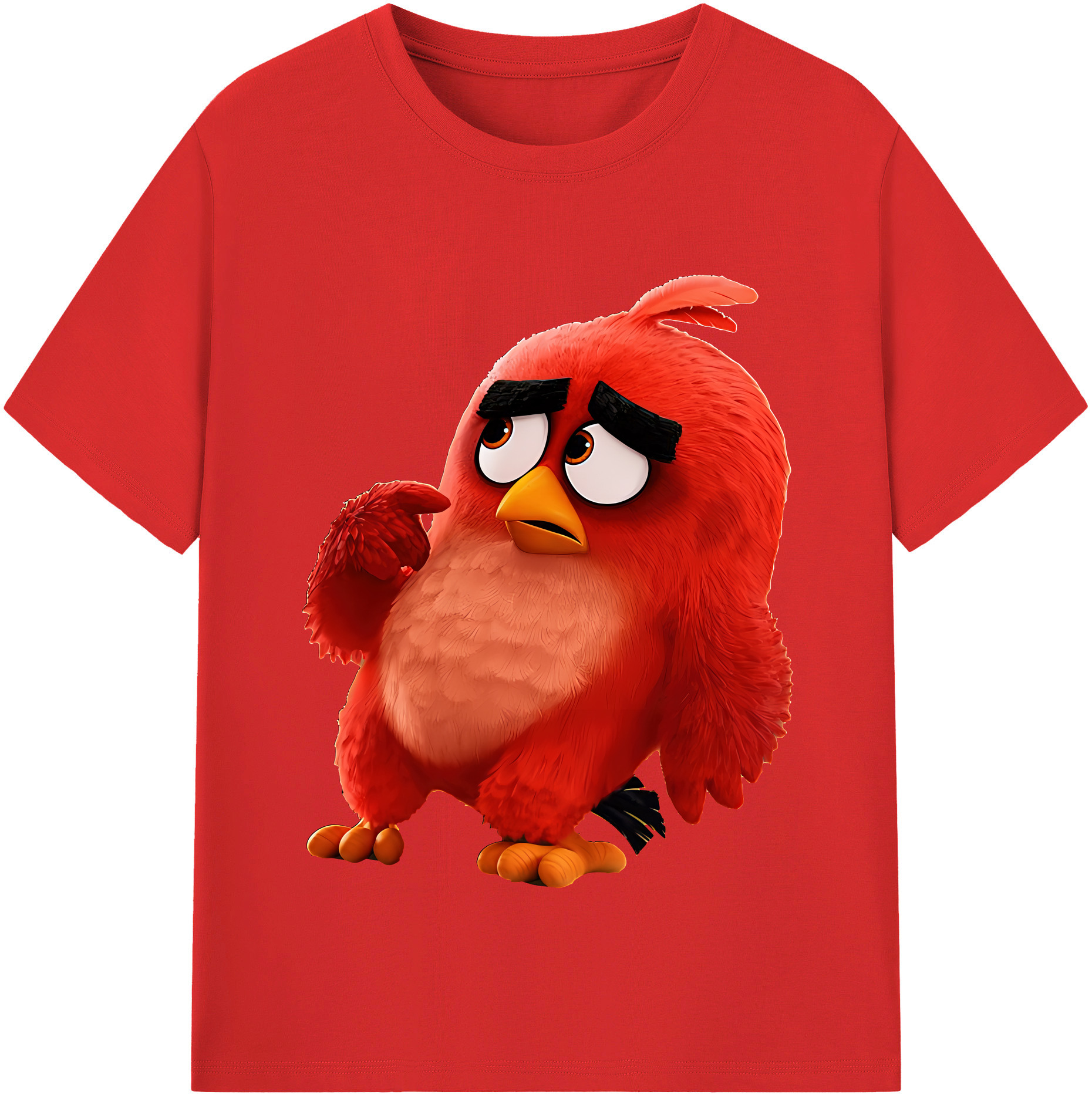 （画像用） Angry Birds アングリーバード レディースカジュアルプリントTシャツ（綿100％）