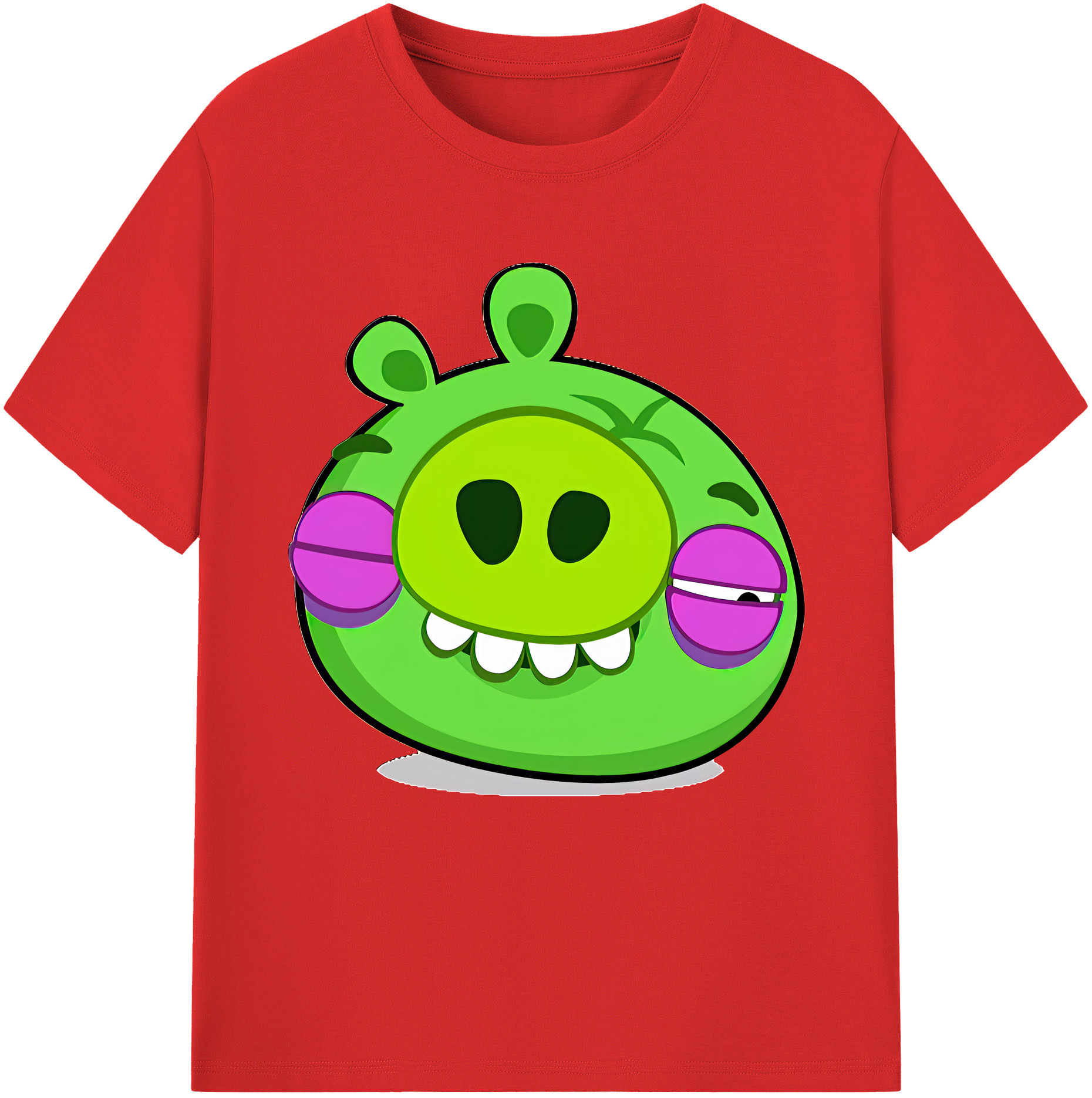 （画像用） Angry Birds アングリーバード レディースカジュアルプリントTシャツ（綿100％）