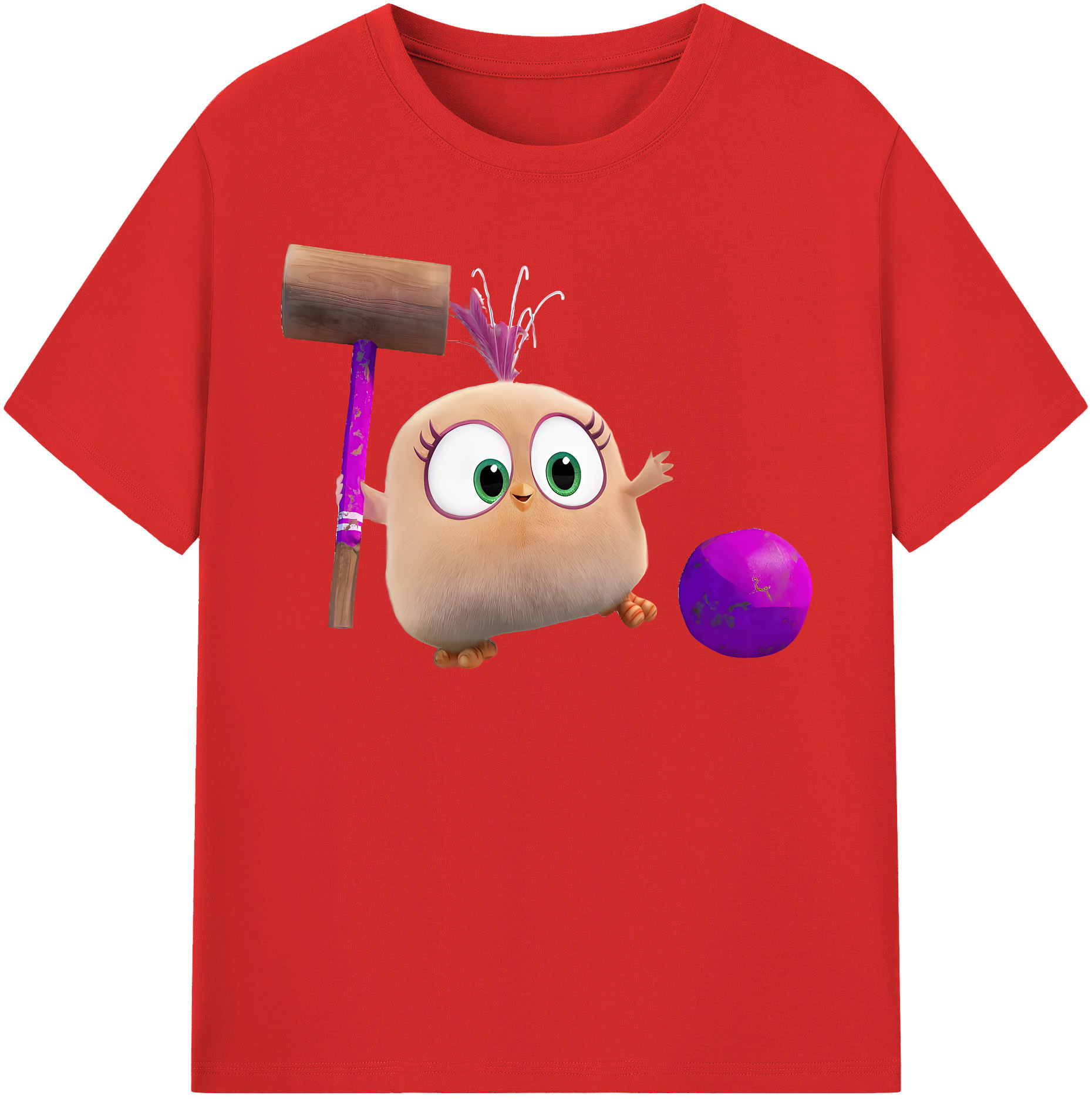 （画像用） Angry Birds アングリーバード レディースカジュアルプリントTシャツ（綿100％）