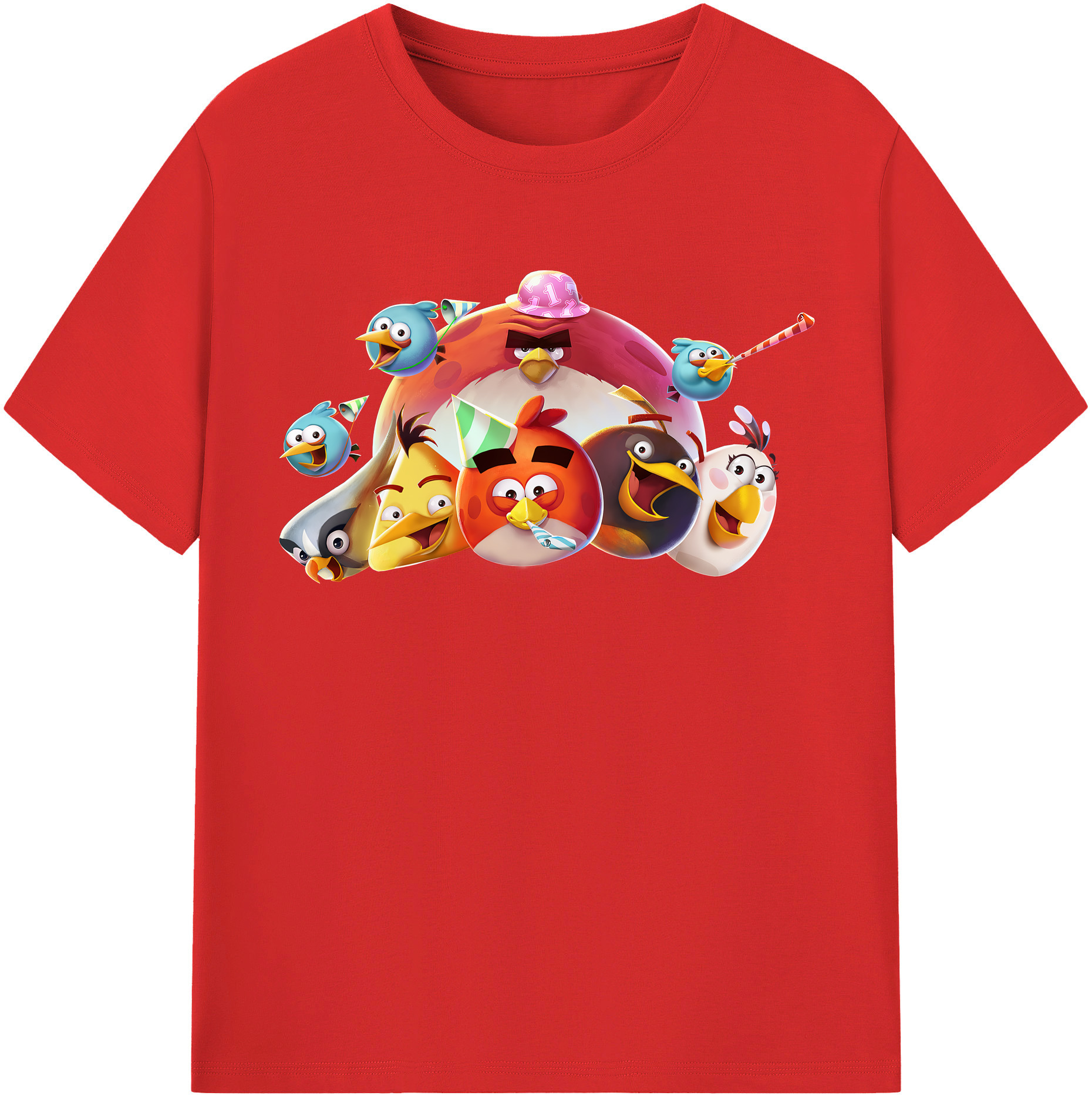 （画像用） Angry Birds アングリーバード レディースカジュアルプリントTシャツ（綿100％）