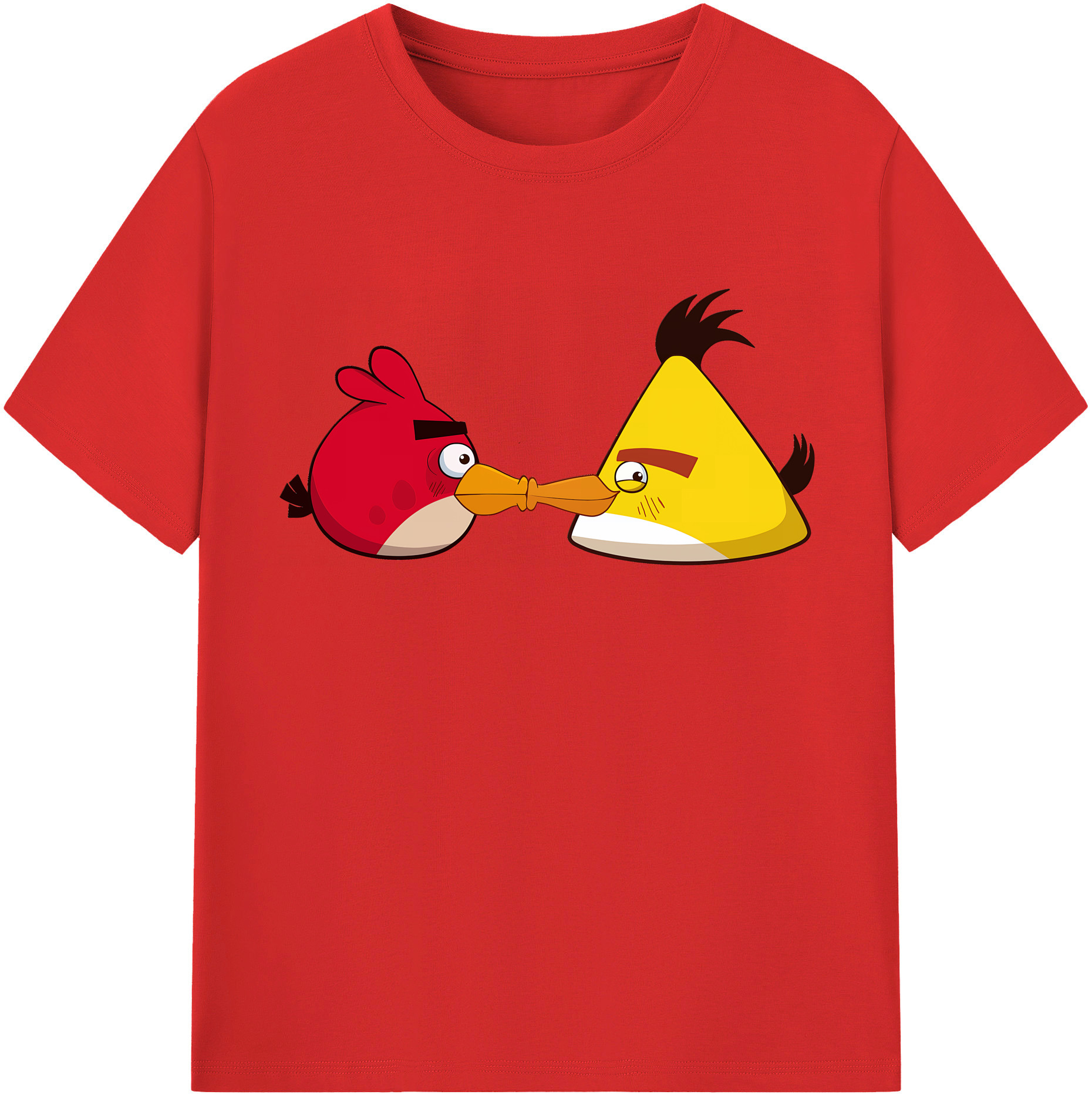 （画像用） Angry Birds アングリーバード レディースカジュアルプリントTシャツ（綿100％）