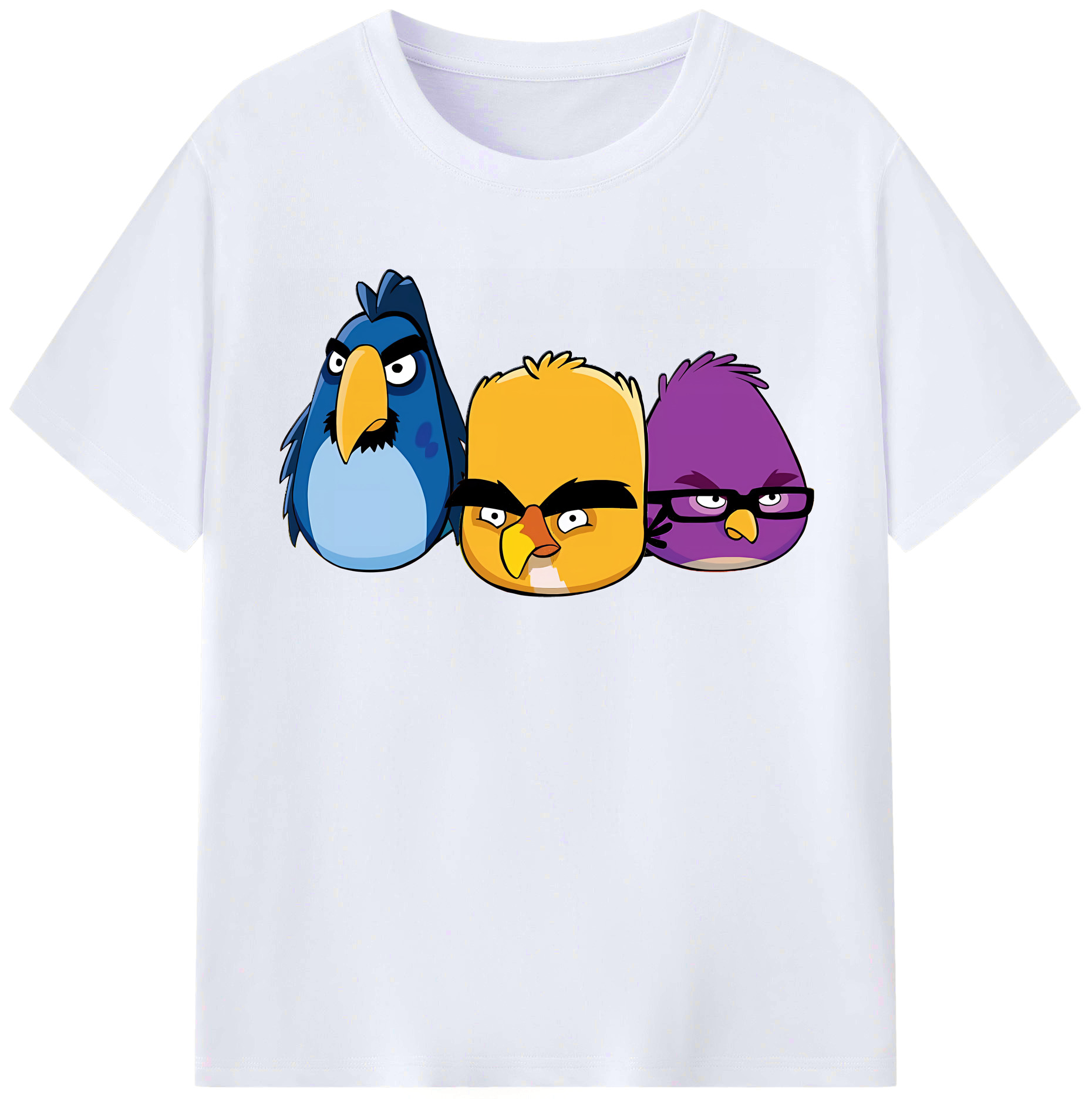 （画像用） Angry Birds アングリーバード レディースカジュアルプリントTシャツ（綿100％）