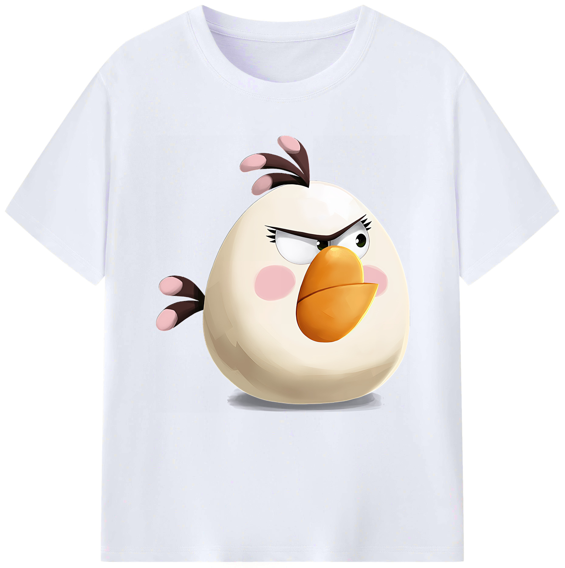 （画像用） Angry Birds アングリーバード レディースカジュアルプリントTシャツ（綿100％）