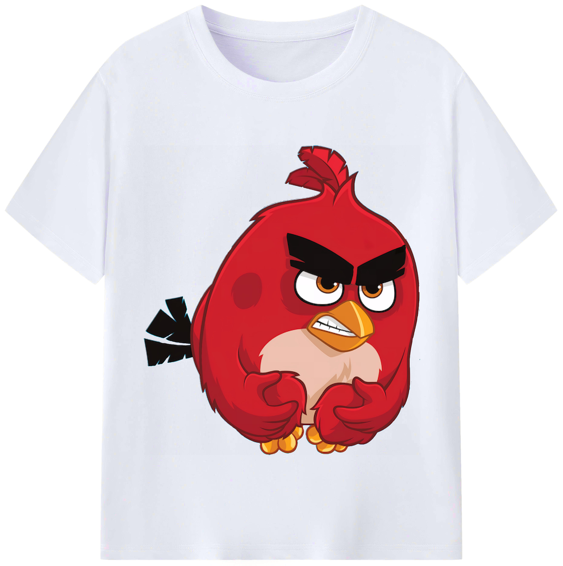 （画像用） Angry Birds アングリーバード レディースカジュアルプリントTシャツ（綿100％）
