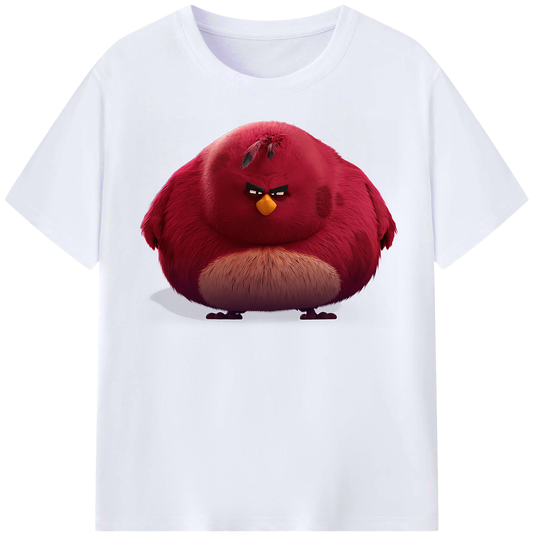 （画像用） Angry Birds アングリーバード レディースカジュアルプリントTシャツ（綿100％）
