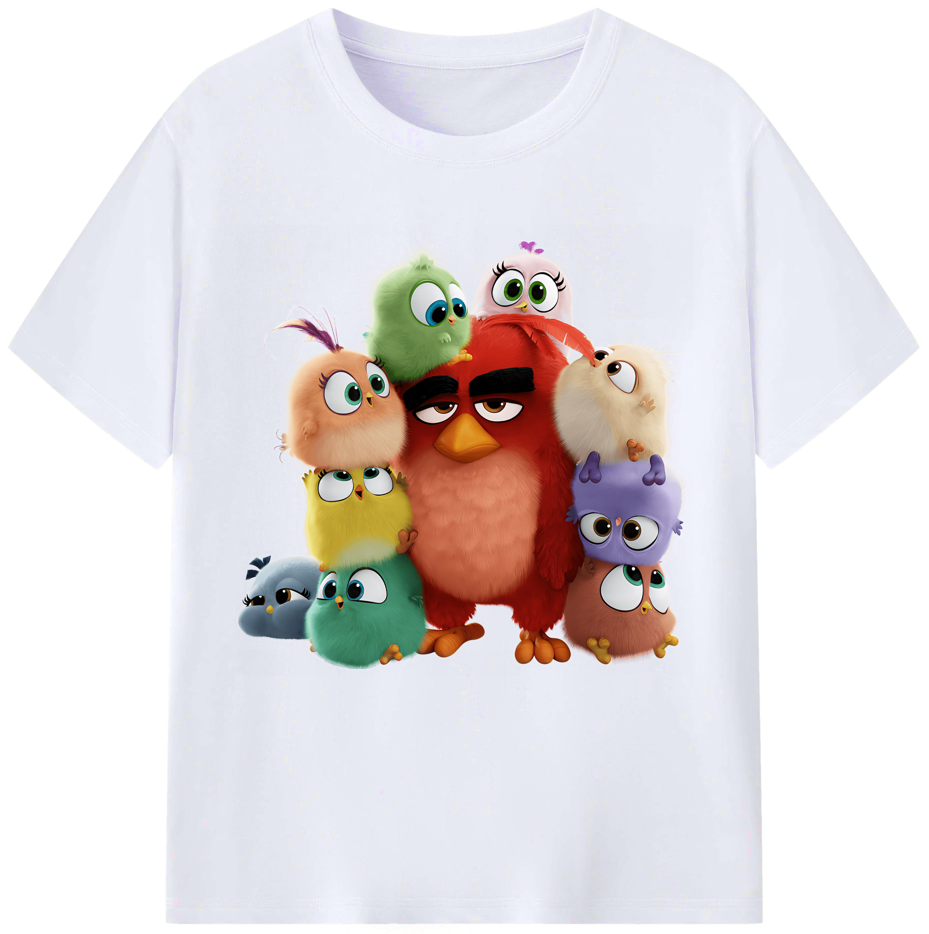 （画像用） Angry Birds アングリーバード レディースカジュアルプリントTシャツ（綿100％）