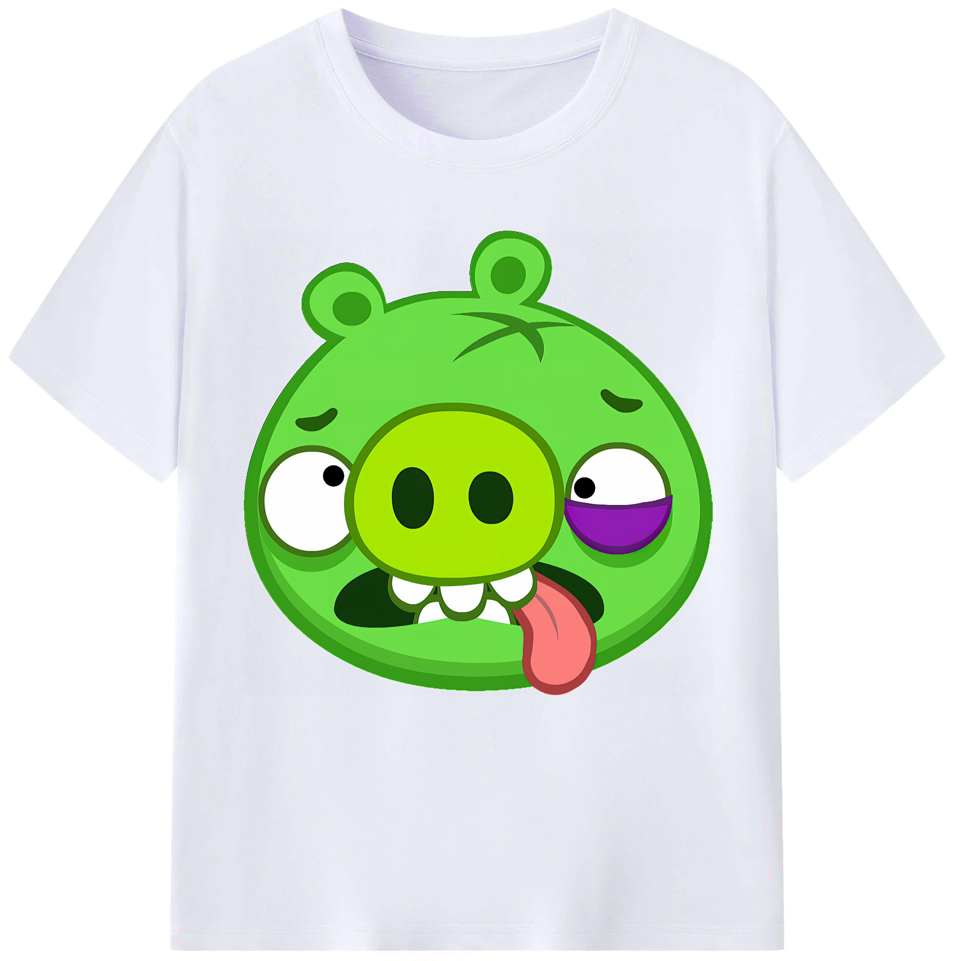 （画像用） Angry Birds アングリーバード レディースカジュアルプリントTシャツ（綿100％）