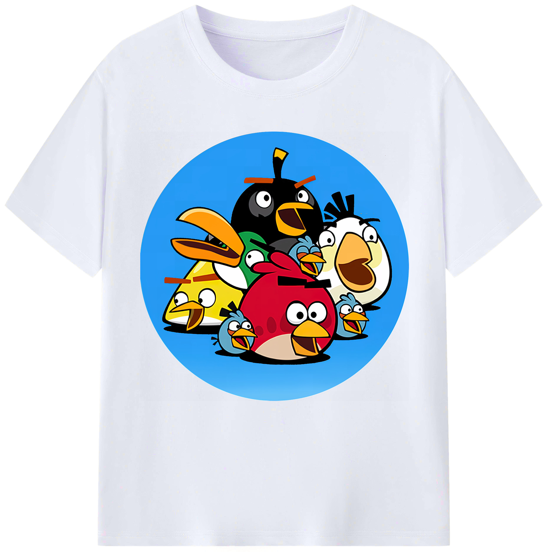 （画像用） Angry Birds アングリーバード レディースカジュアルプリントTシャツ（綿100％）