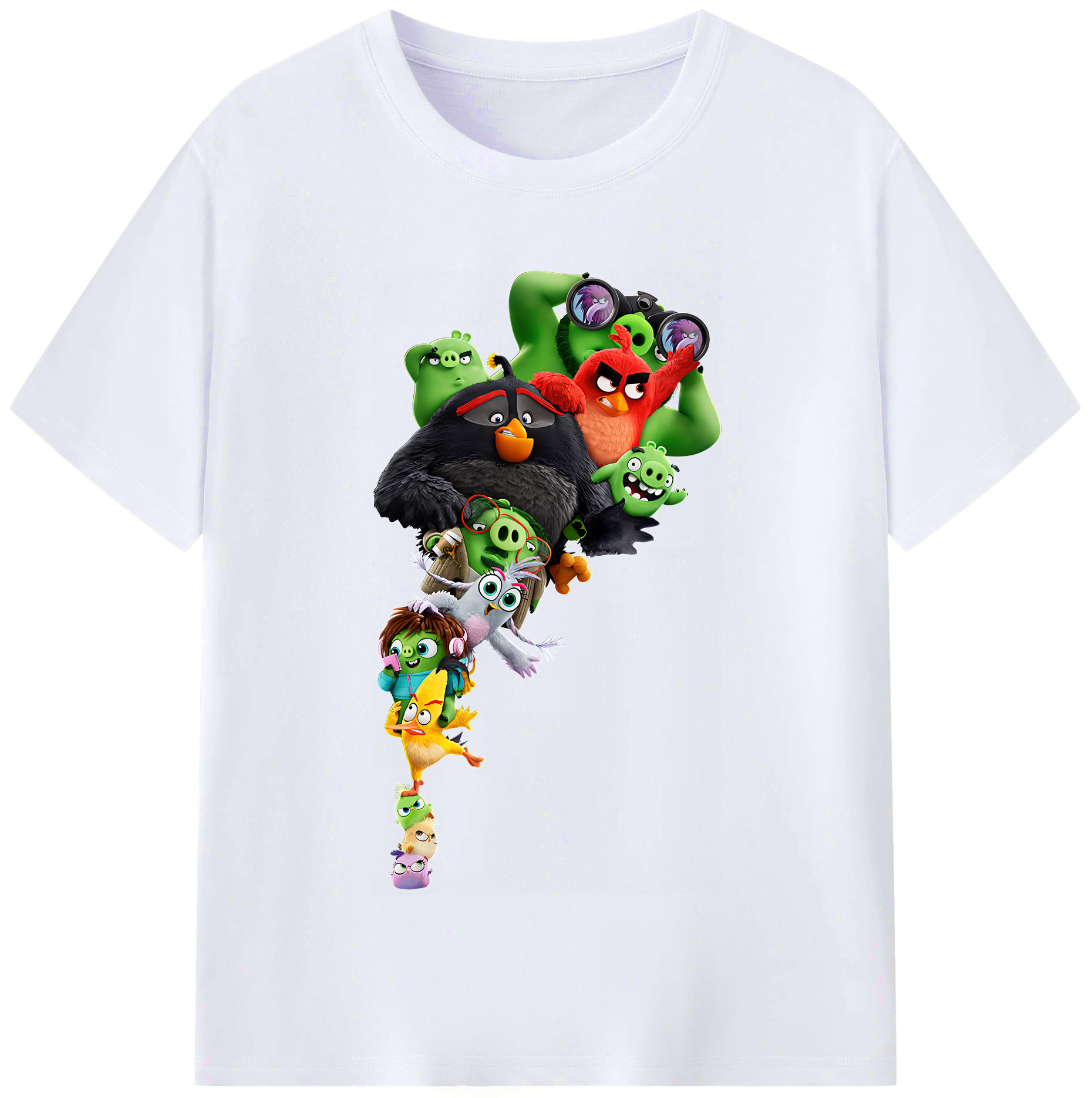 （画像用） Angry Birds アングリーバード レディースカジュアルプリントTシャツ（綿100％）