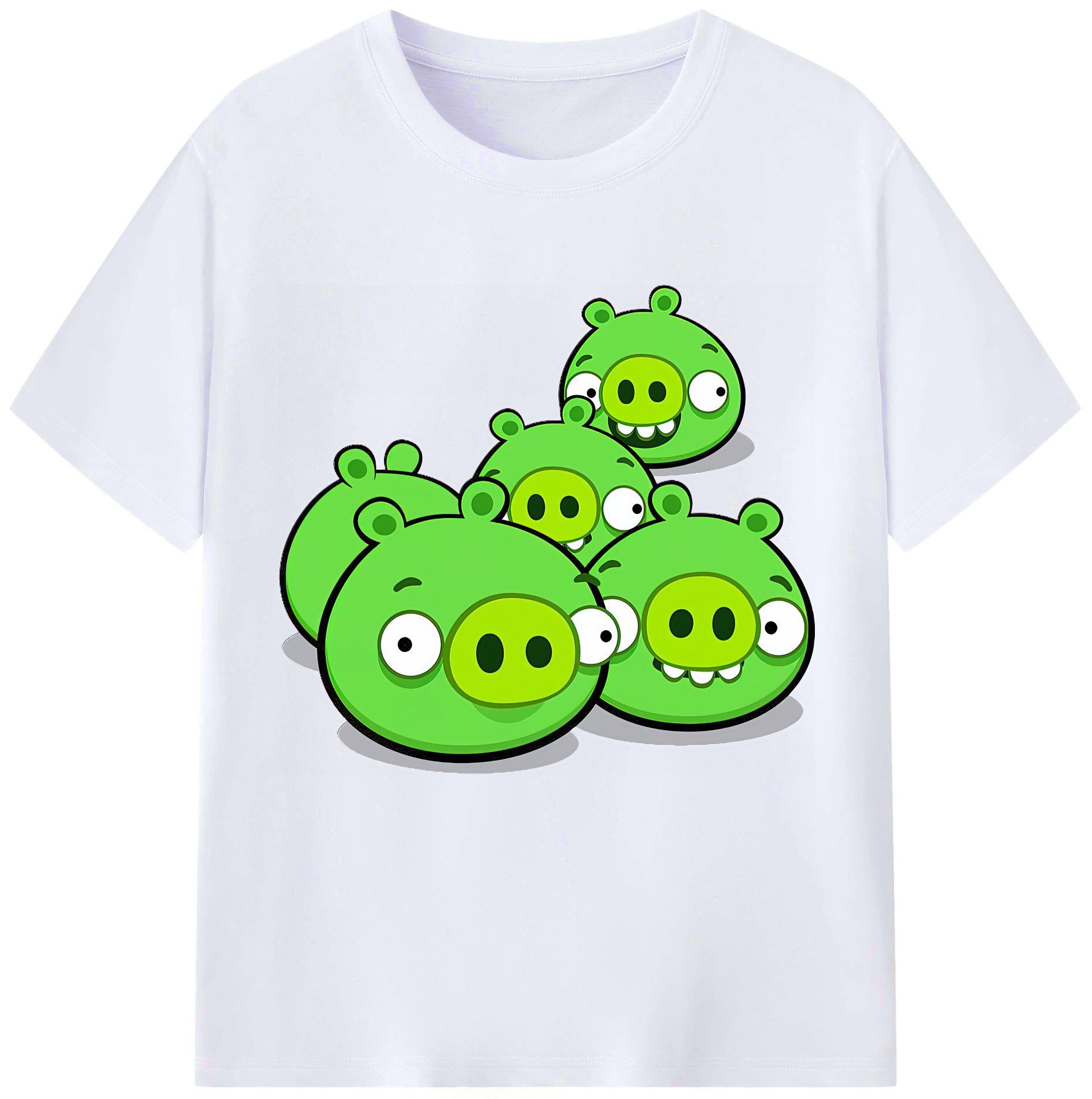 （画像用） Angry Birds アングリーバード レディースカジュアルプリントTシャツ（綿100％）